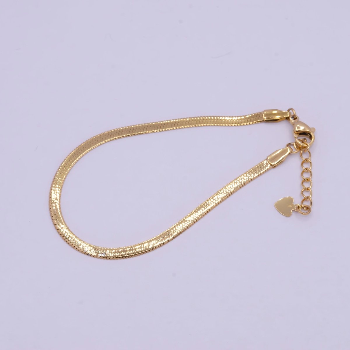 Gold 3mm 4mm 5mm Herringbone Snake Chain Bracelet For Wholesale Bracelet Jewelry Making Supply | WA-924 WA-925 WA-926 Clearance Pricing - DLUXCA
