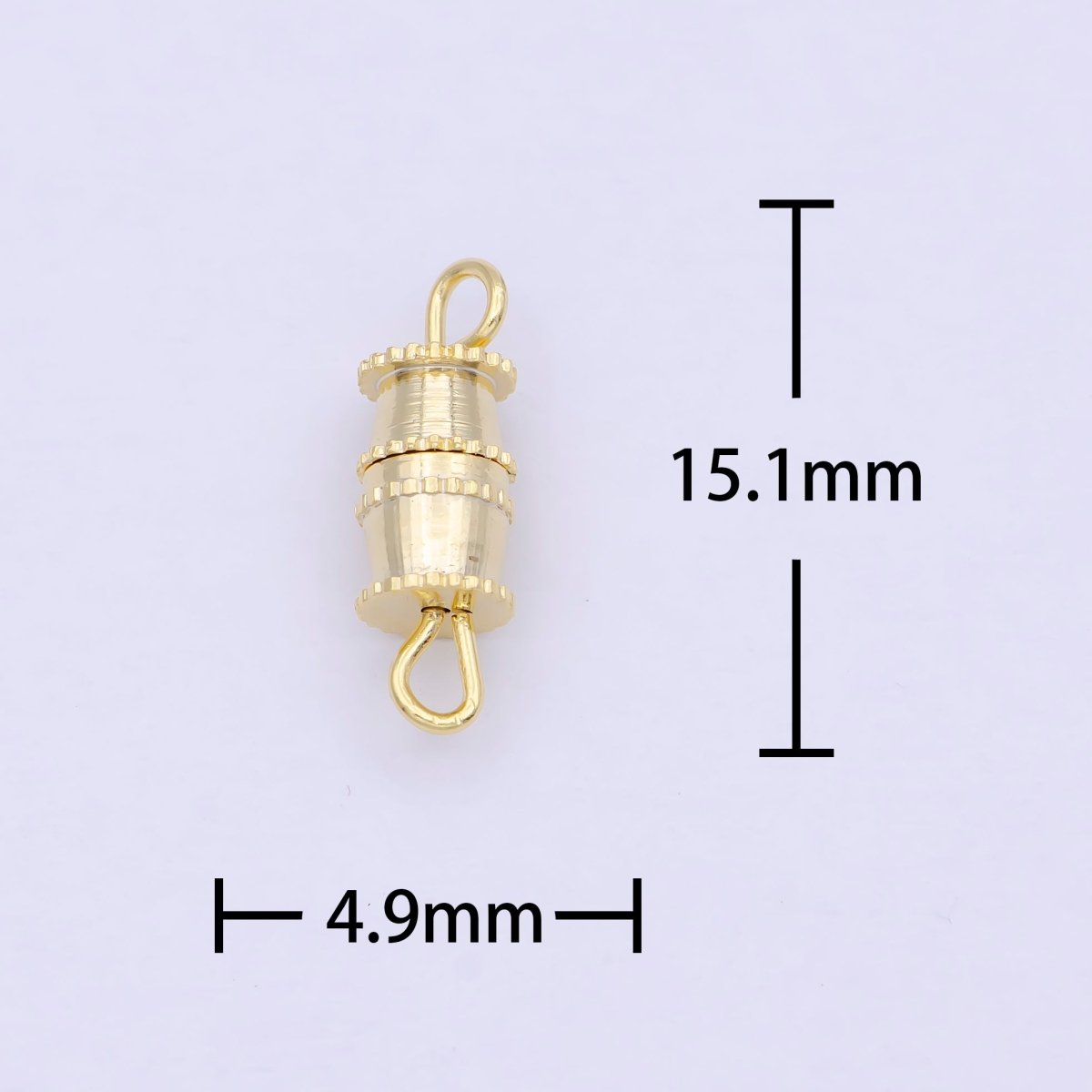 Gold Barrel Screw Clasp - Screw-On Clasp for Necklaces Bracelet Silver or Gold Color K-007 K-011 - DLUXCA