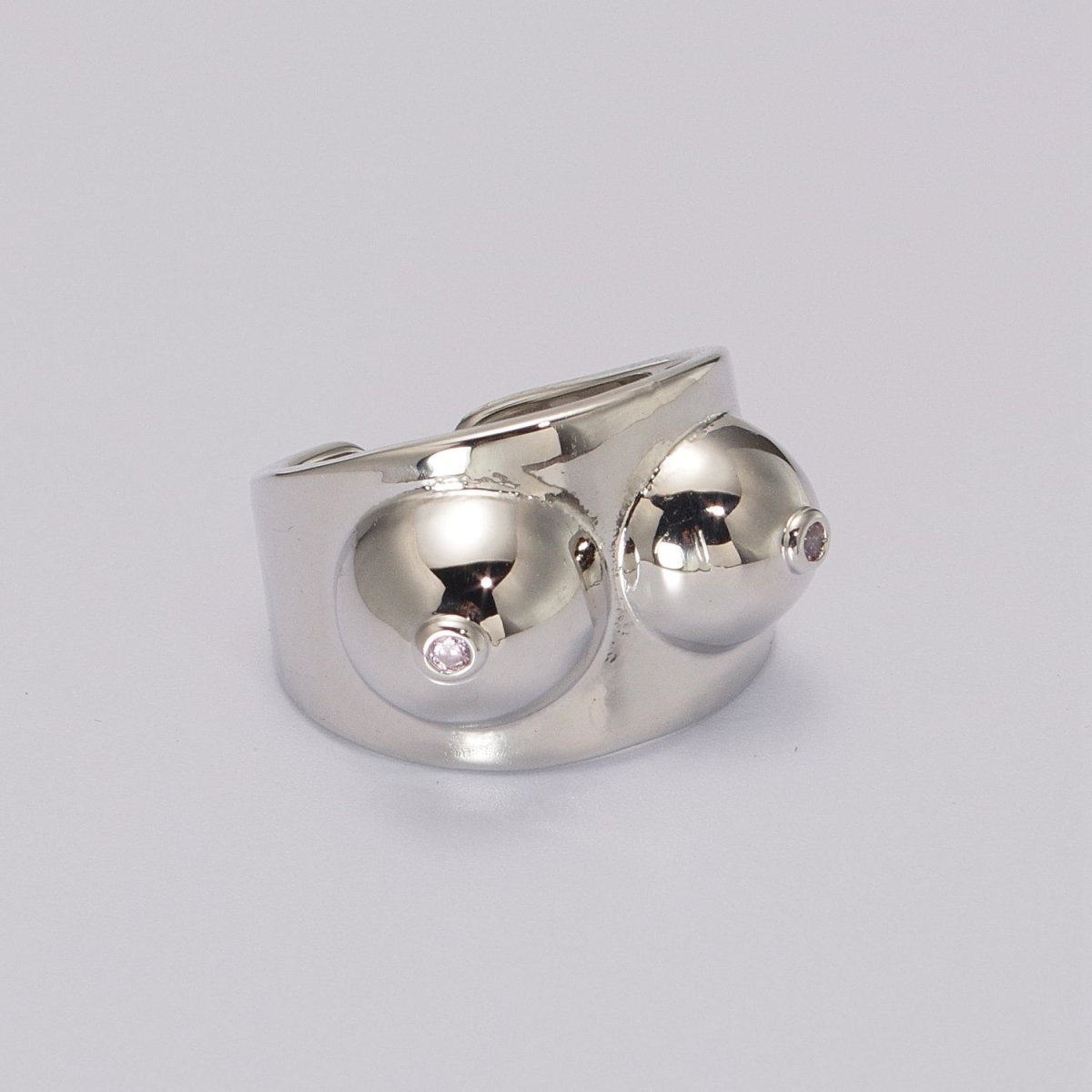 Gold Boobs Ring Novelty Silver Breast Cancer Awareness. Celebrating Breastfeeding Jewelry Gold Boobs Ring Novelty Silver Breast Cancer Awareness. Celebrating Breastfeeding Jewelry U-025 U-026 - DLUXCA