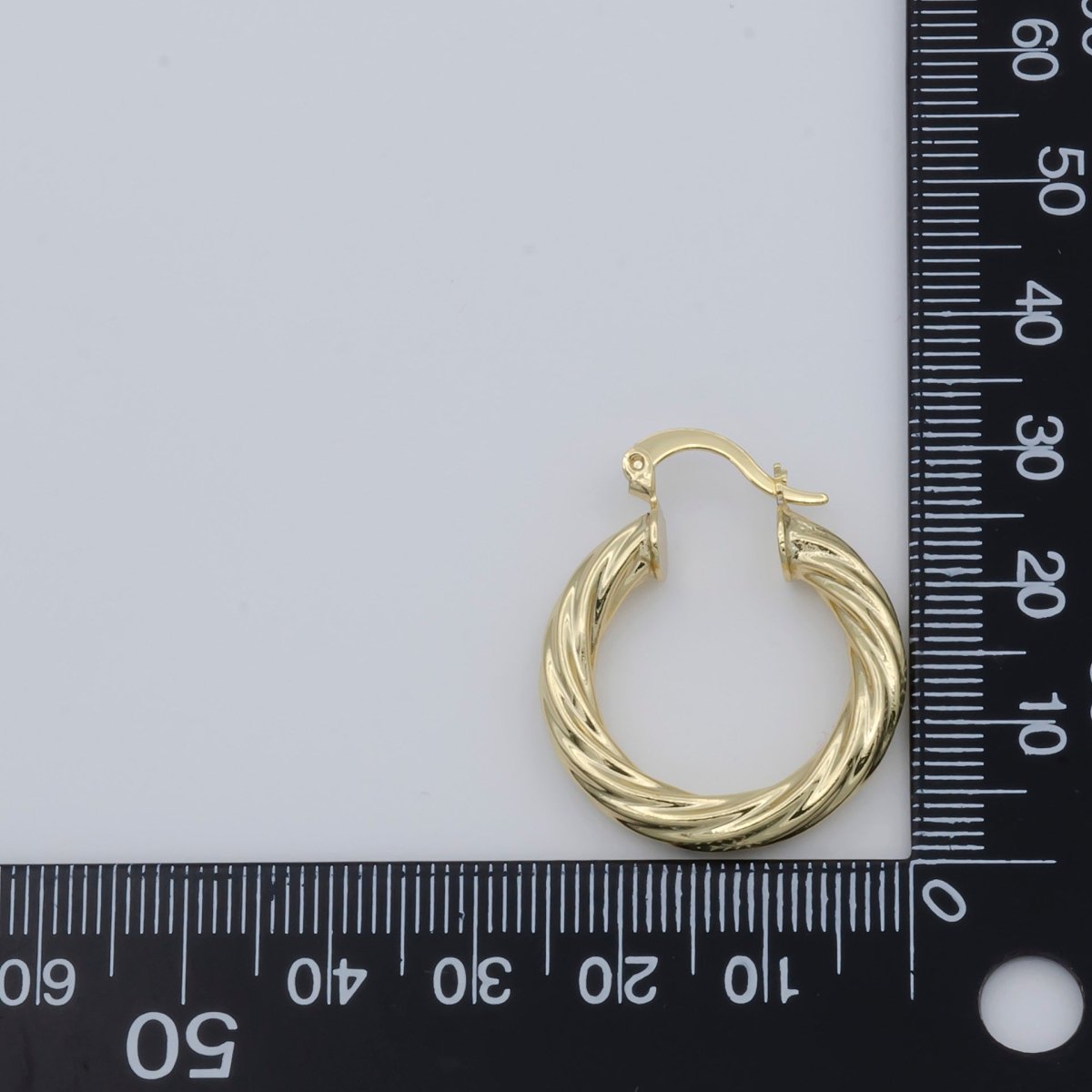 Gold Braided Round Huggies Earrings, Plain Gold Filled Mini Geometric Formal/Casual Wear Earring Jewelry P-125 P-126 P-127 - DLUXCA