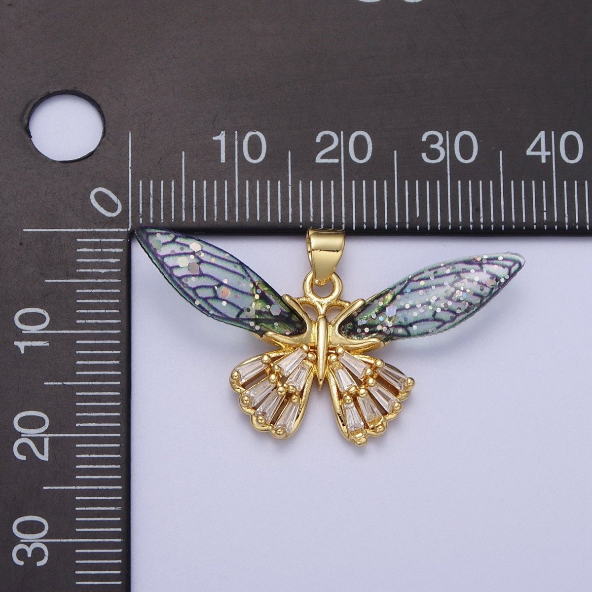 Gold Butterfly Pendant Magical Dream Mariposa Charm H-664 H-665 - DLUXCA