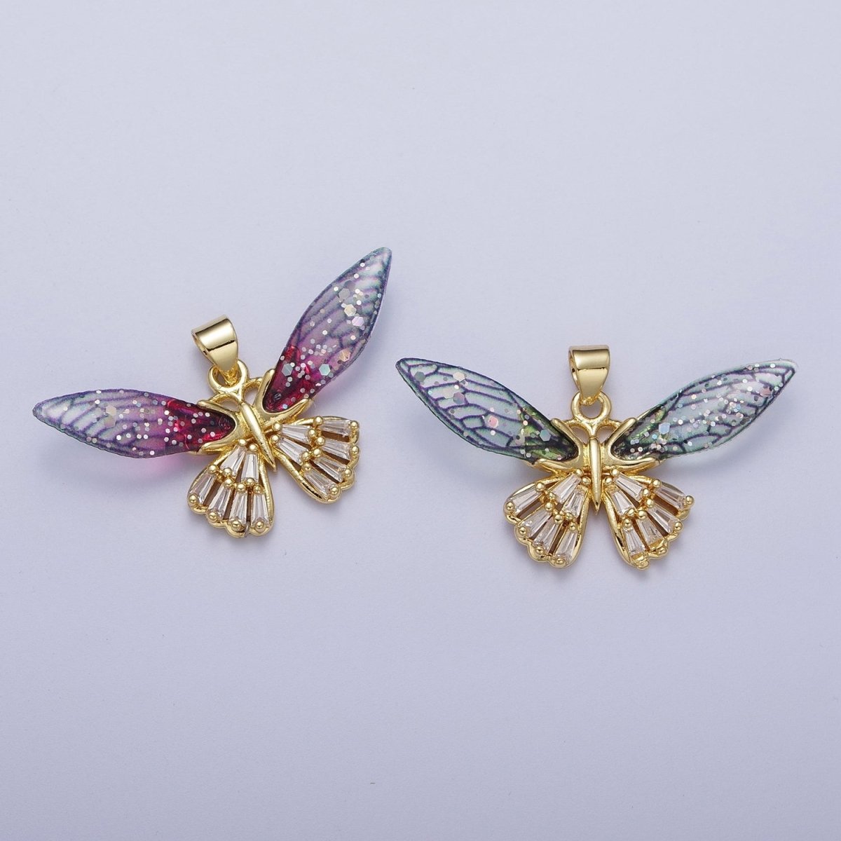 Gold Butterfly Pendant Magical Dream Mariposa Charm H-664 H-665 - DLUXCA