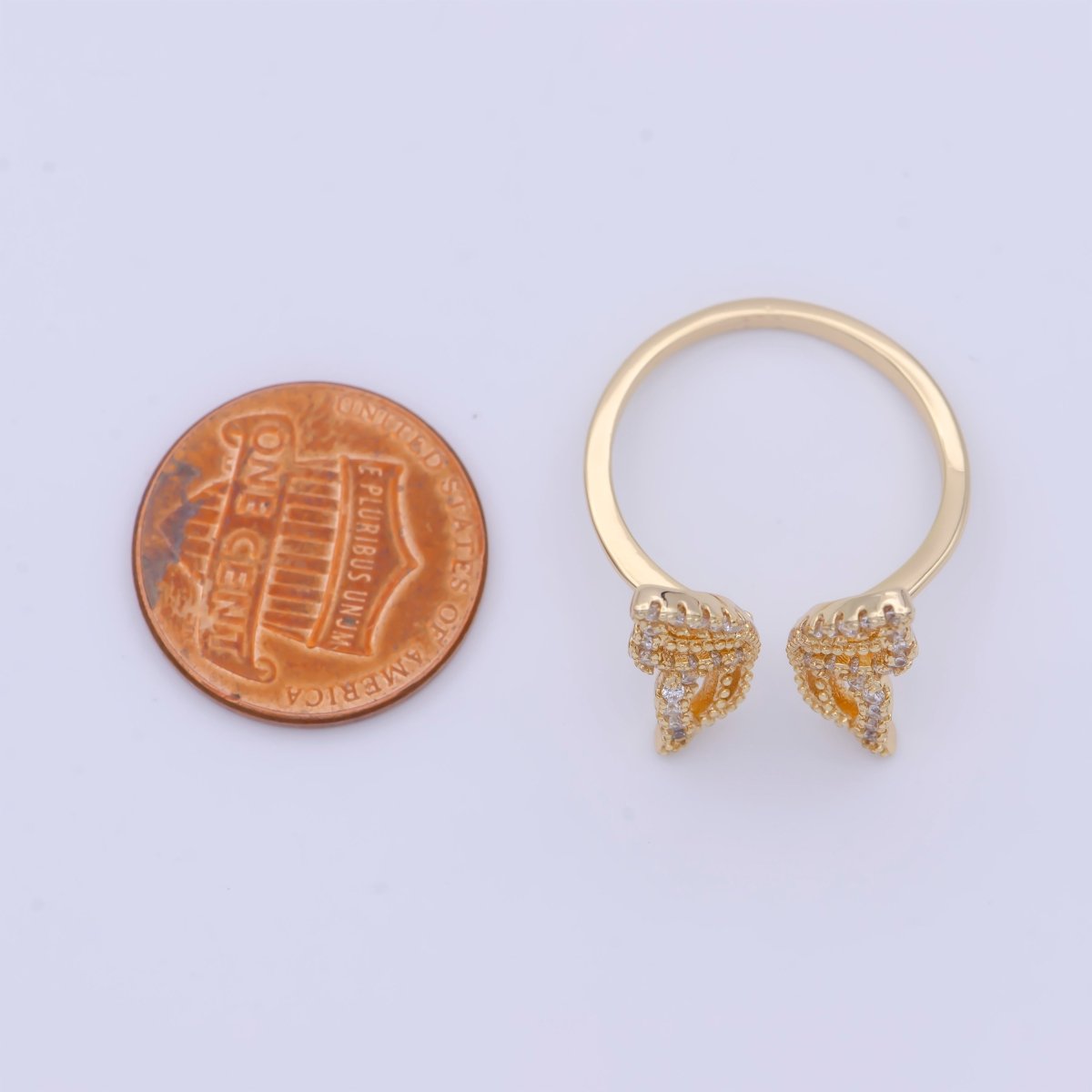 Gold Butterfly Ring Dainty Monarch Ring, Adjustable Ring, Minimalist Cz Ring, Micro Pave Ring, Gold Open Ring, Dainty Jewelry R044 - DLUXCA