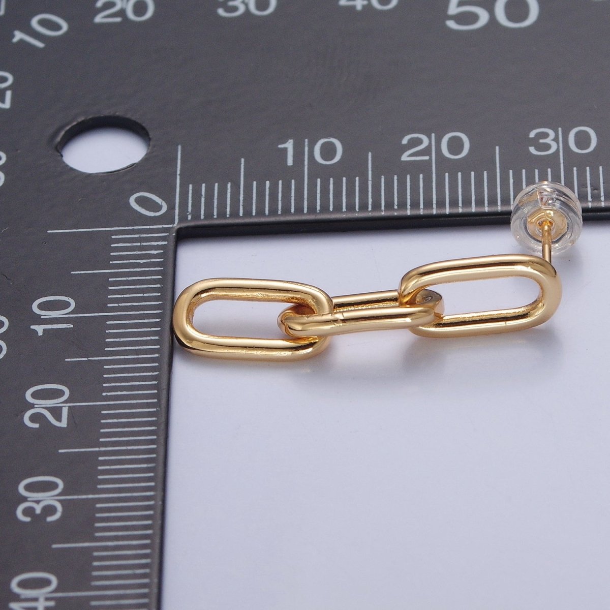 Gold Cable Link Earrings • Minimalist Gold Earrings • Perfect Gift for Her V-176 V-177 - DLUXCA