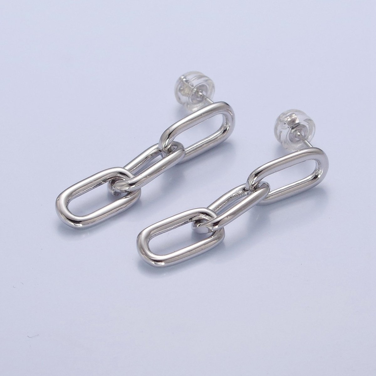 Gold Cable Link Earrings • Minimalist Gold Earrings • Perfect Gift for Her V-176 V-177 - DLUXCA