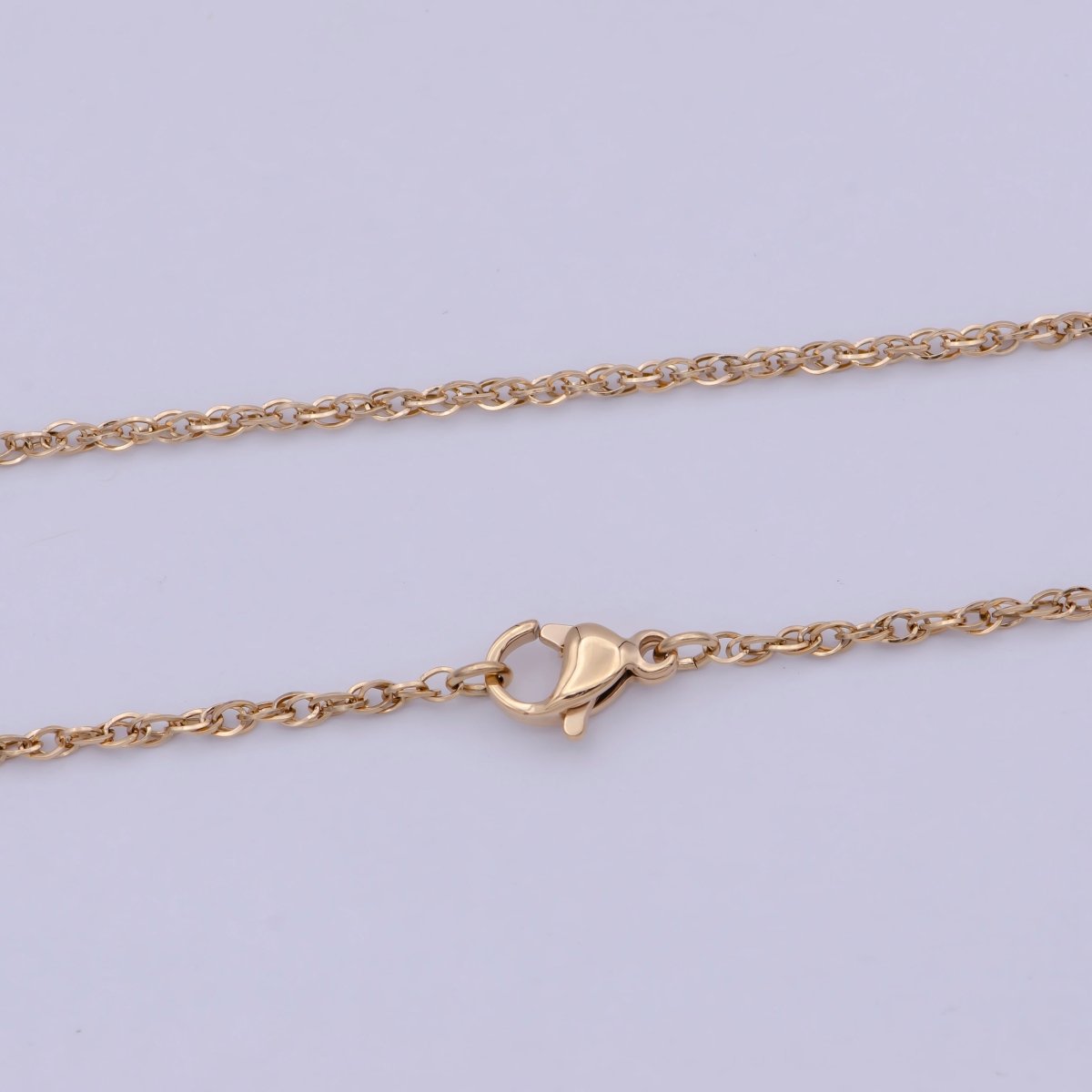 Gold Cable Link Necklace Simple Gold Necklace, Layering Chain and Link Gold Chain for DIY Jewelry | WA-763 Clearance Pricing - DLUXCA