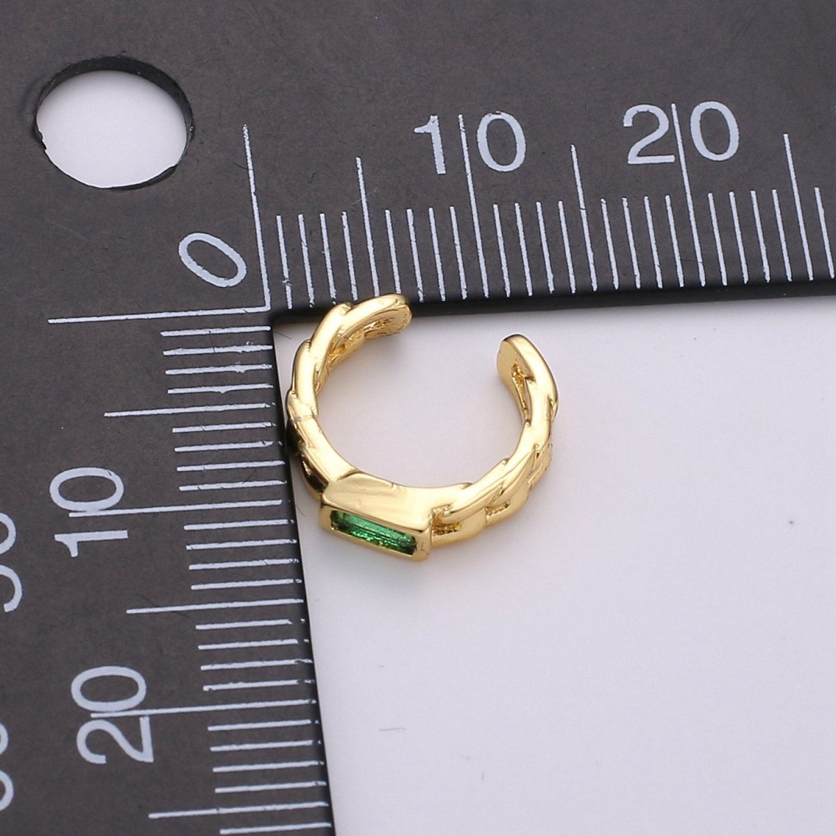 Gold Chain Ear Cuff, Gold Earrings, Thick Chain EarCuff, Cuban Link Chain Earrings, Wrap Earrings, Minimalist Earrings AI-106 AI-107 - DLUXCA