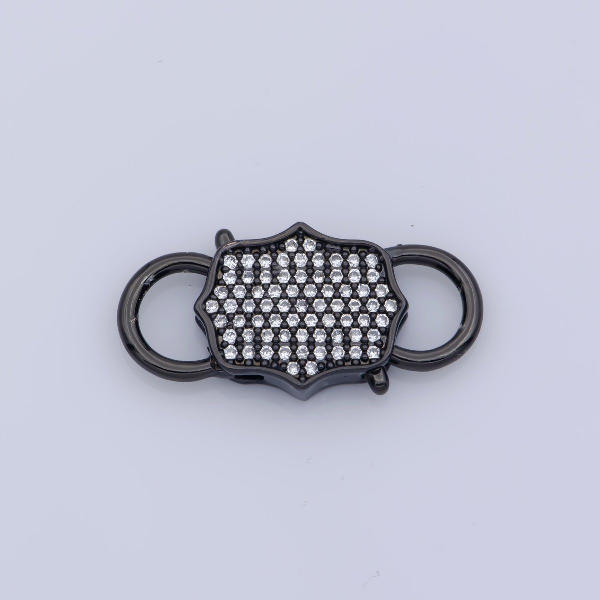 Gold Clasp Buckle Gold Interlock Micro pave Clasp Cubic Interlocking Clasp Fastener for Beading Bracelet Necklace Jewelry supplies F-328 - DLUXCA