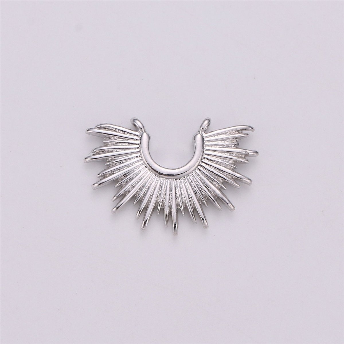 Gold Crescent Sun Charm 18k Gold Fill Sunburst Pendant Necklace Minimalist Celestial Crescent Sun Pendant Boho Ethnic Statement Necklace F-288 - DLUXCA