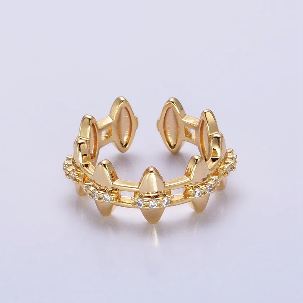 Gold Crown Band, Princess Crown Ring Silver Gold Ring, Crown Stacking Ring Geometric Jewelry O-1813 O-1814 - DLUXCA