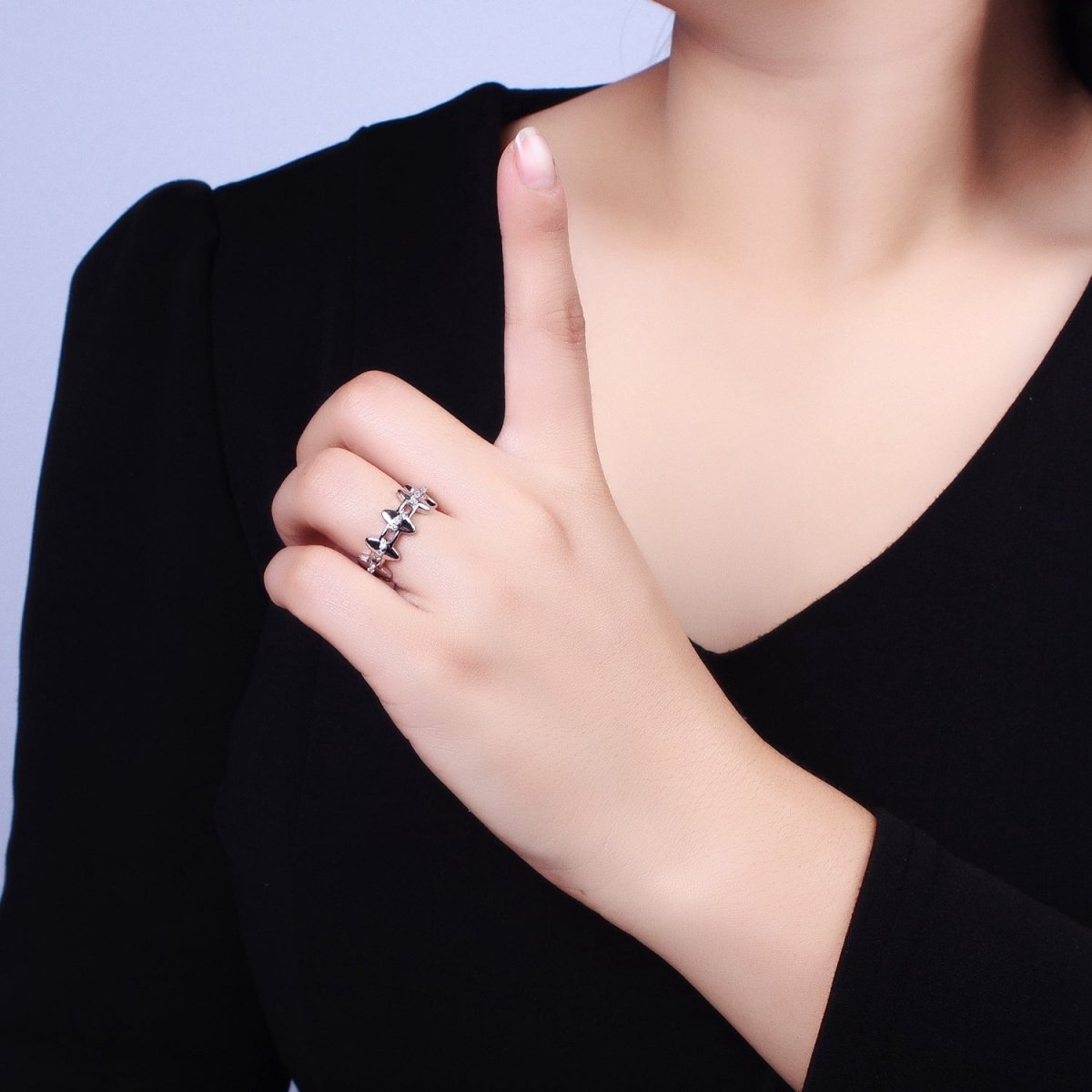 Gold Crown Band, Princess Crown Ring Silver Gold Ring, Crown Stacking Ring Geometric Jewelry O-1813 O-1814 - DLUXCA