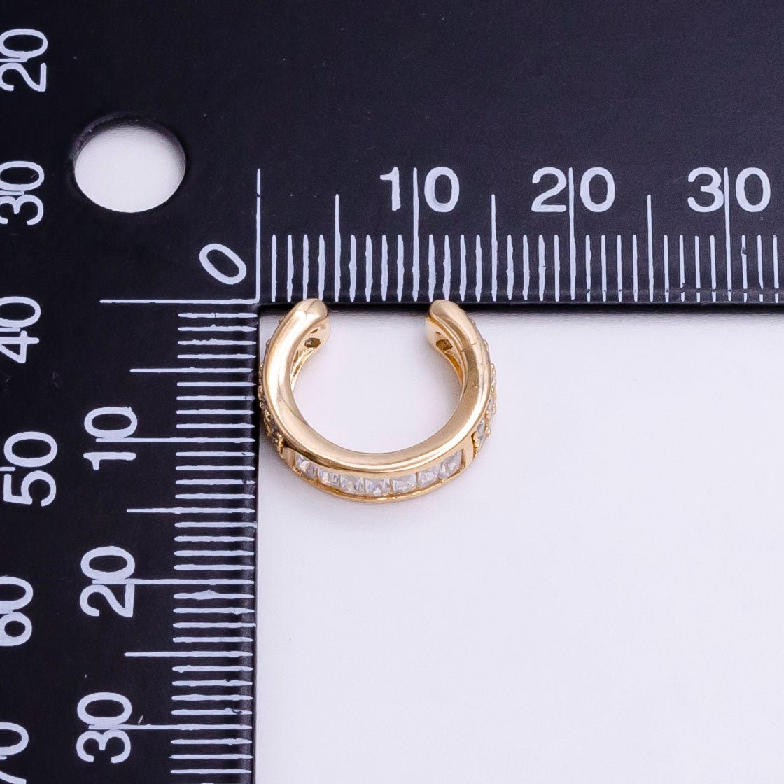 Gold ear cuff, Cubic ear cuff, cz gold ear cuff, Dainty ear cuff gold, Non pierced ear cuff, Conch ear cuff, Silver cz gold wrap earring, AI-060 AI-061. - DLUXCA