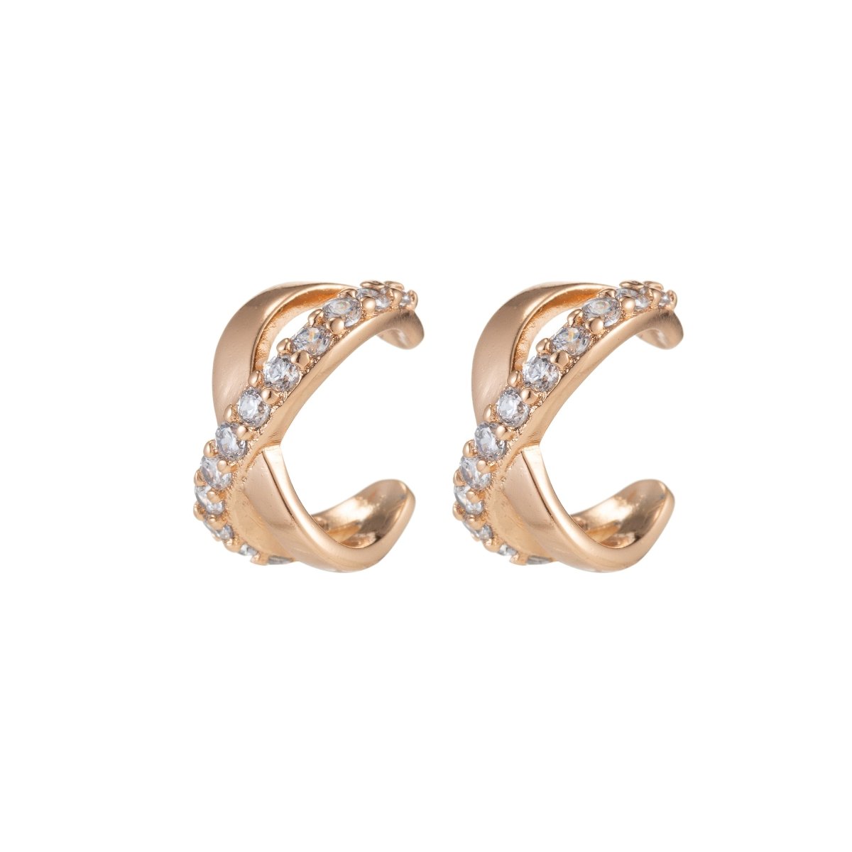 Gold Ear Cuff earring Cartilage Ring, No Piercing, Cartilage Earcuff, Fake Helix Piercing, Clip on Cuff, Cartilage Hoop, Cartilage cuff, AI-057 - DLUXCA