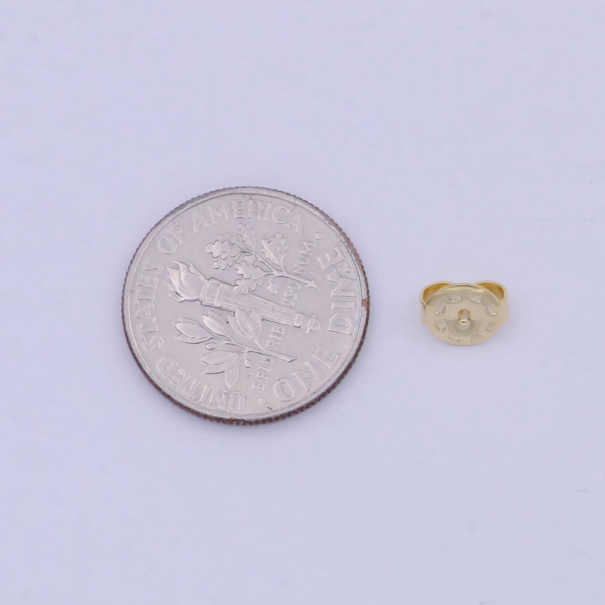 Gold Earring Backs for Studs Hypoallergenic Earring Backs Replacements Posts for Diamond Studs Droopy Secure Locking Earring Backs, 5mm K-353 - DLUXCA