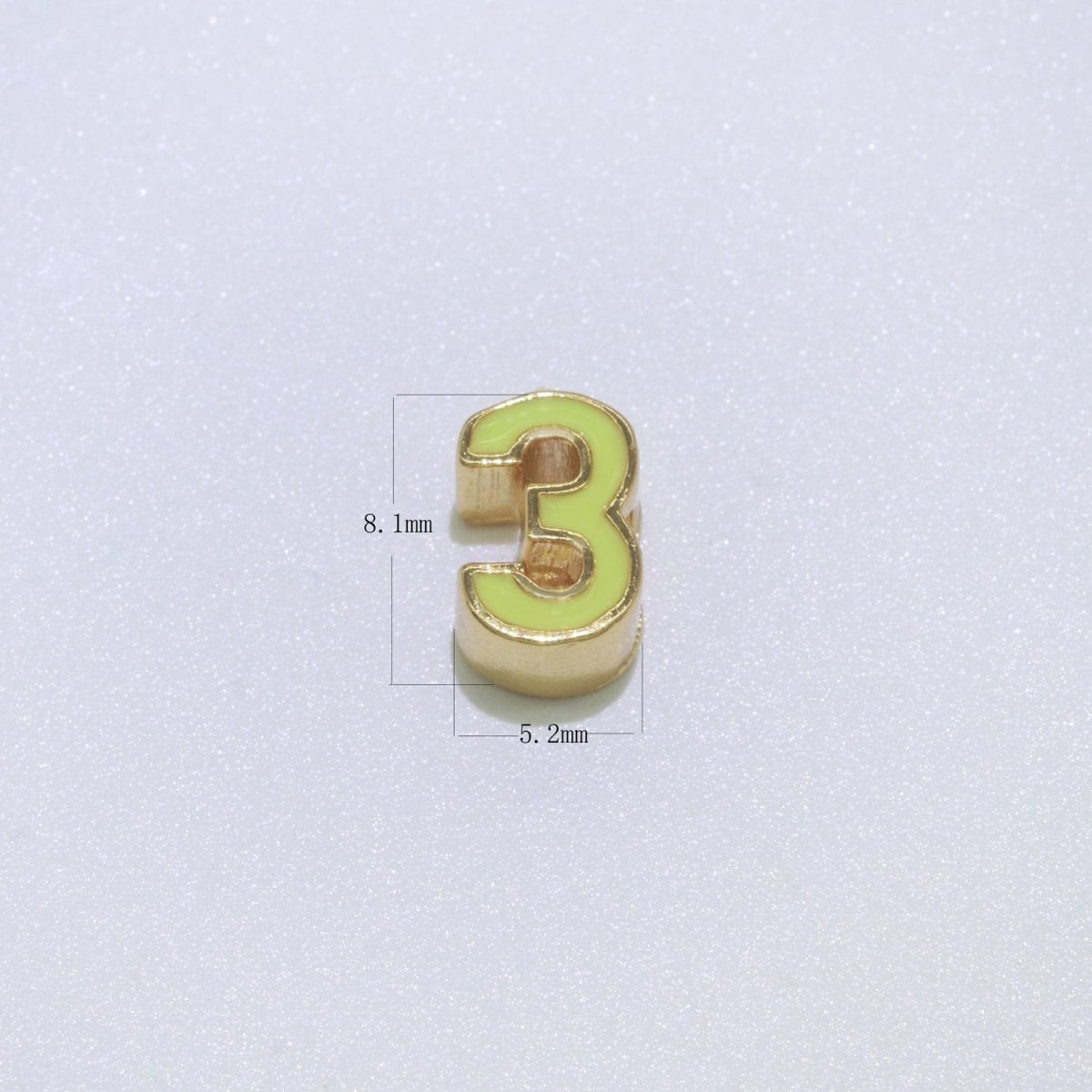 Gold Enamel Number Bead charm Personalized Beaded Colorful Bracelet Custom Year Age Numerical Bracelet for Jewelry Making Supply 8mm,10mm M-077-M-096 - DLUXCA