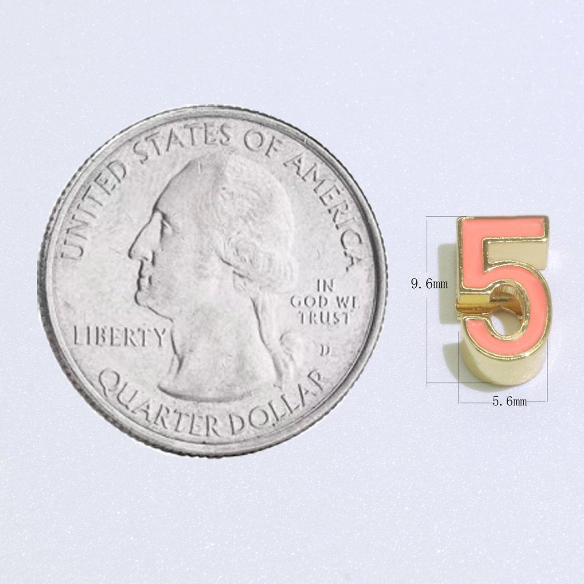 Gold Enamel Number Bead charm Personalized Beaded Colorful Bracelet Custom Year Age Numerical Bracelet for Jewelry Making Supply 8mm,10mm M-077-M-096 - DLUXCA