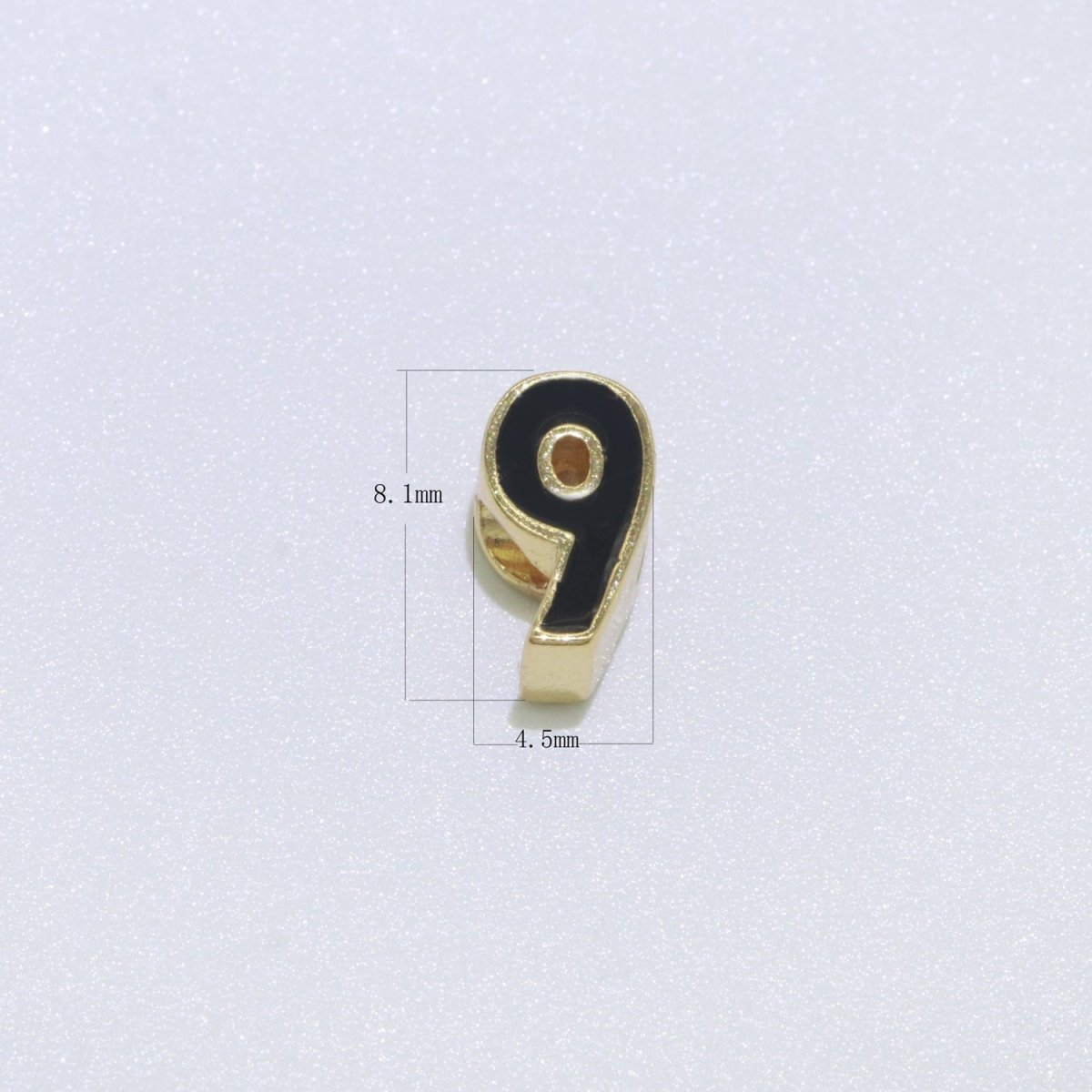 Gold Enamel Number Bead charm Personalized Beaded Colorful Bracelet Custom Year Age Numerical Bracelet for Jewelry Making Supply 8mm,10mm M-077-M-096 - DLUXCA