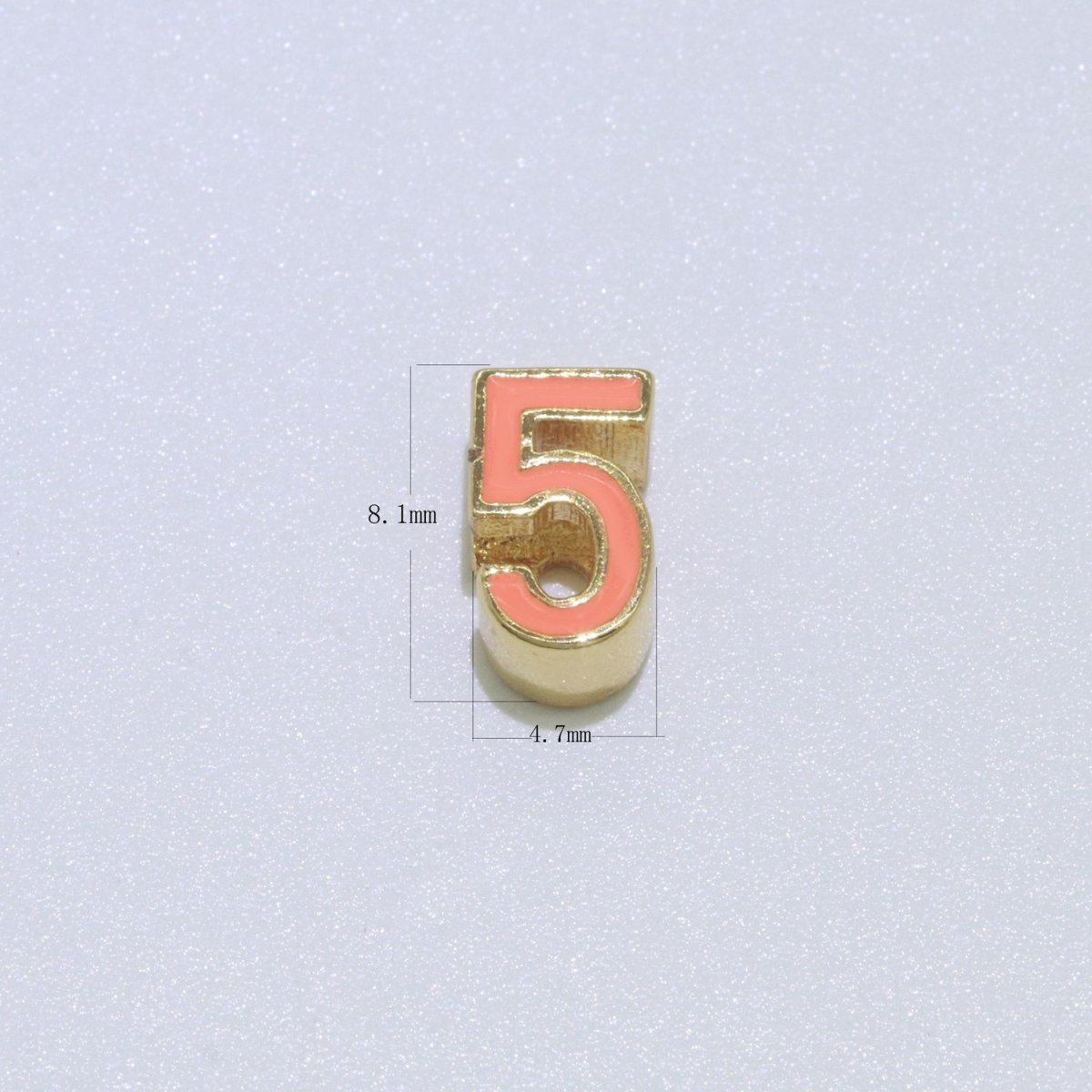 Gold Enamel Number Bead charm Personalized Beaded Colorful Bracelet Custom Year Age Numerical Bracelet for Jewelry Making Supply 8mm,10mm M-077-M-096 - DLUXCA