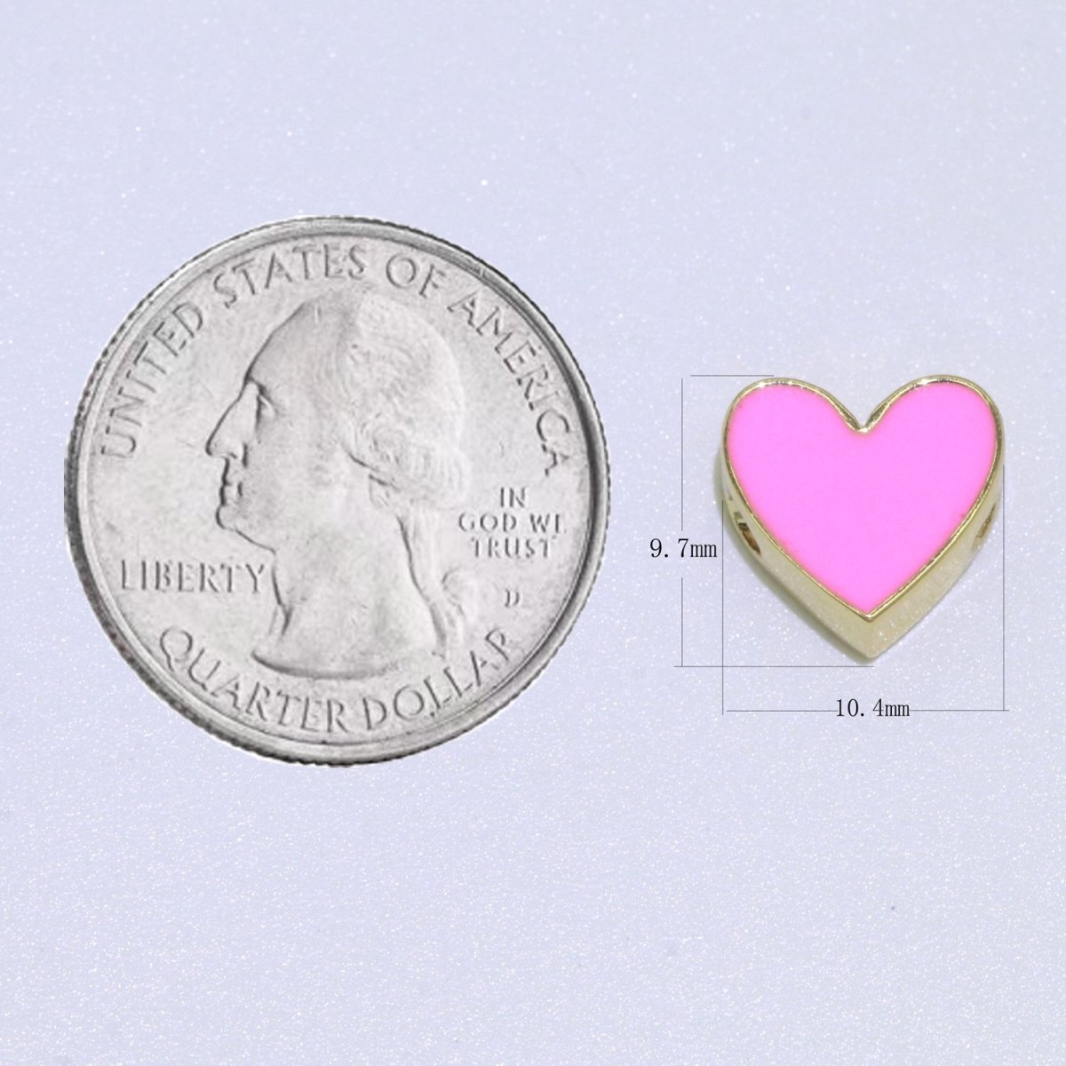 Gold Enamel Spacer Beads, Symbol Beads, Ampersand Beads Heart Star Pink Red Enamel Beads for Bracelet Necklace Component 8mm,10mm B-516 to B-527 - DLUXCA