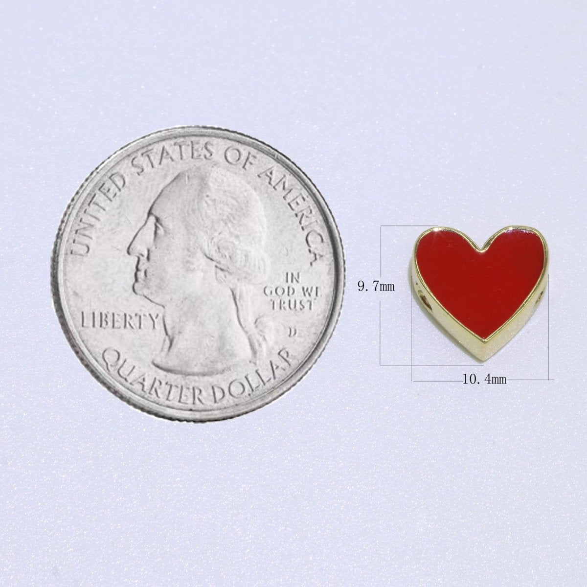 Gold Enamel Spacer Beads, Symbol Beads, Ampersand Beads Heart Star Pink Red Enamel Beads for Bracelet Necklace Component 8mm,10mm B-516 to B-527 - DLUXCA