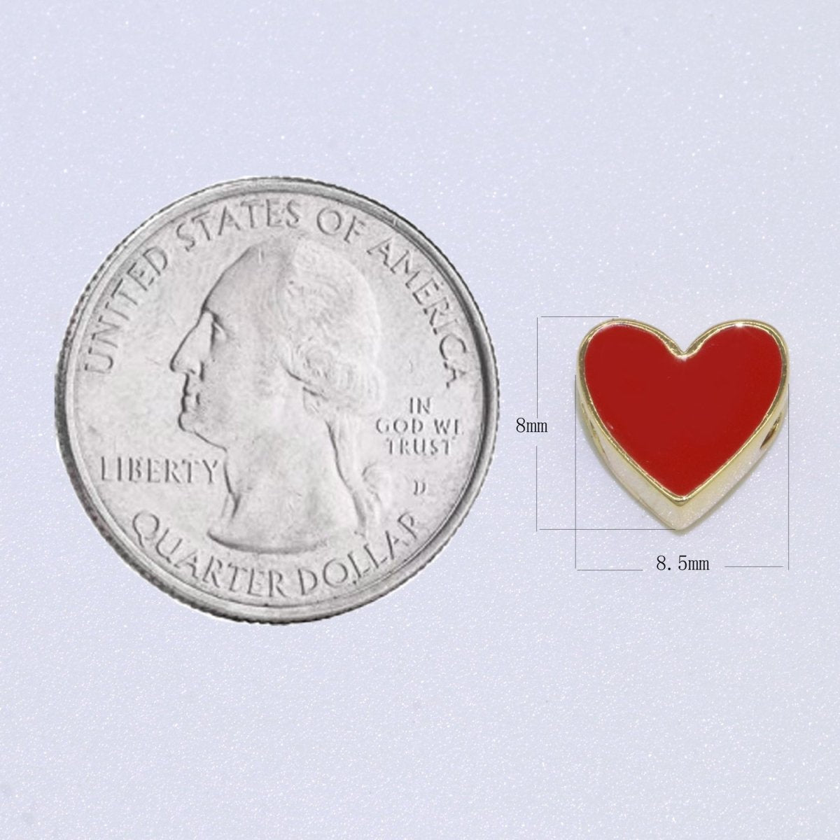 Gold Enamel Spacer Beads, Symbol Beads, Ampersand Beads Heart Star Pink Red Enamel Beads for Bracelet Necklace Component 8mm,10mm B-516 to B-527 - DLUXCA