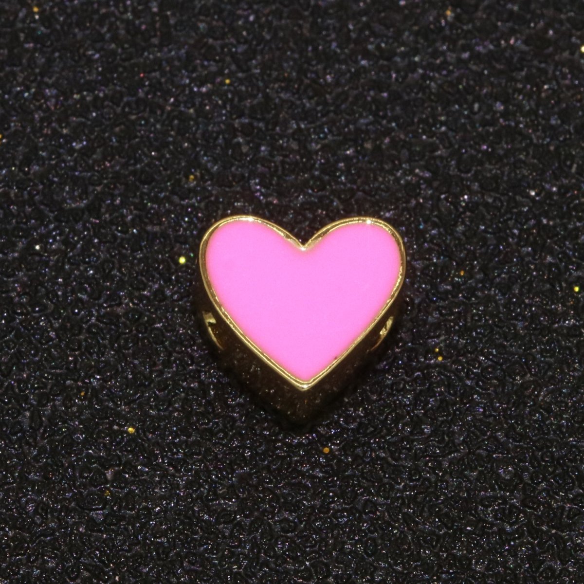 Gold Enamel Spacer Beads, Symbol Beads, Ampersand Beads Heart Star Pink Red Enamel Beads for Bracelet Necklace Component 8mm,10mm B-516 to B-527 - DLUXCA