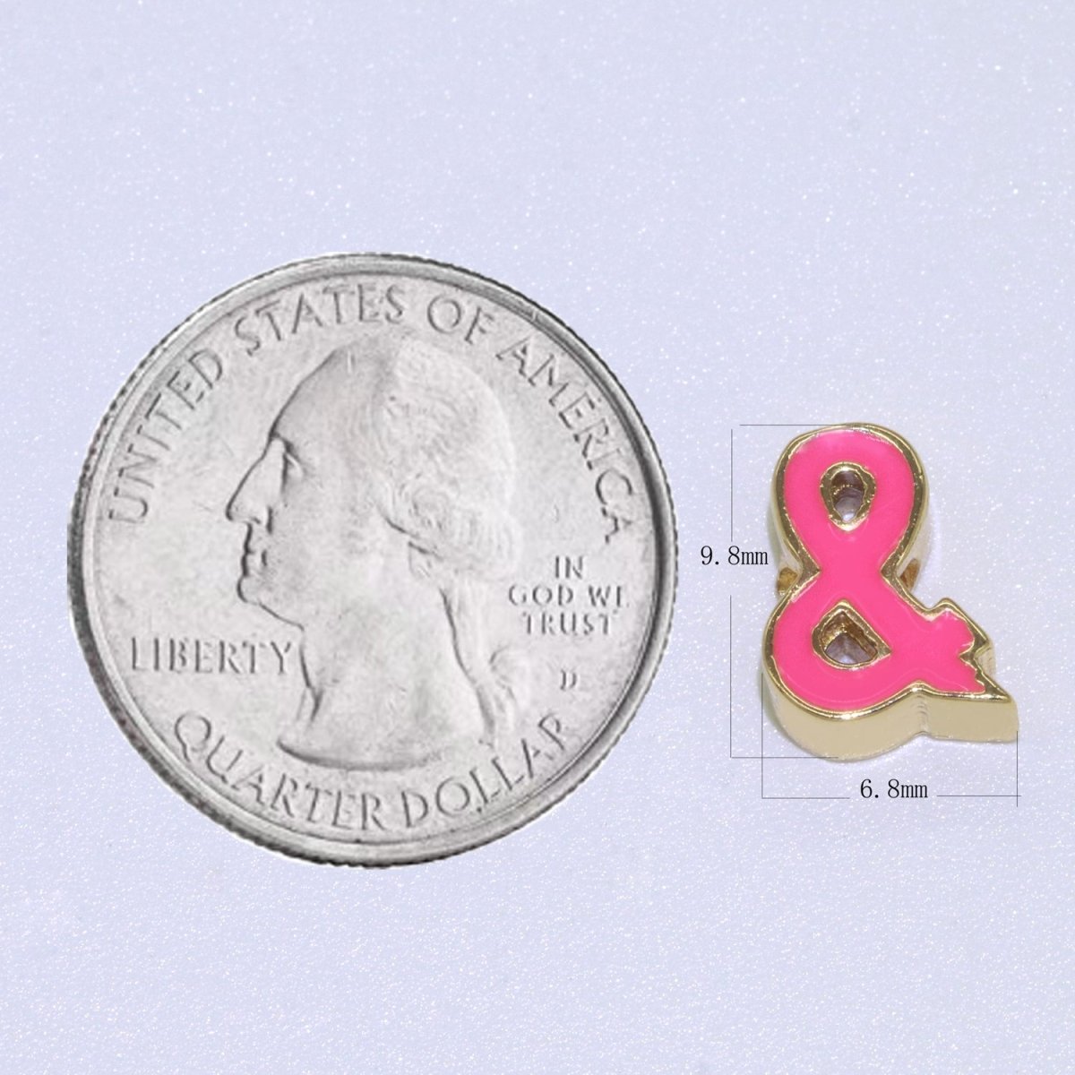 Gold Enamel Spacer Beads, Symbol Beads, Ampersand Beads Heart Star Pink Red Enamel Beads for Bracelet Necklace Component 8mm,10mm B-516 to B-527 - DLUXCA