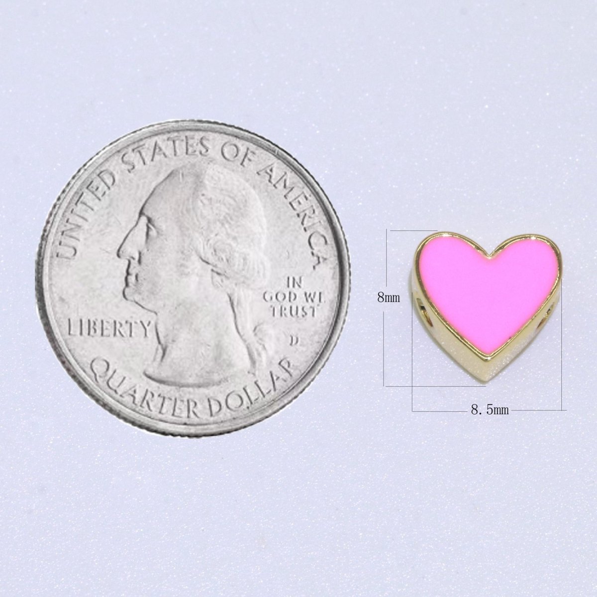 Gold Enamel Spacer Beads, Symbol Beads, Ampersand Beads Heart Star Pink Red Enamel Beads for Bracelet Necklace Component 8mm,10mm B-516 to B-527 - DLUXCA