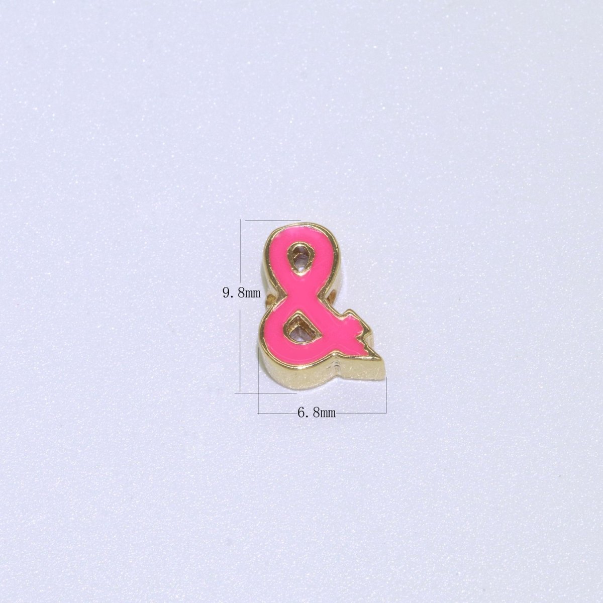 Gold Enamel Spacer Beads, Symbol Beads, Ampersand Beads Heart Star Pink Red Enamel Beads for Bracelet Necklace Component 8mm,10mm B-516 to B-527 - DLUXCA