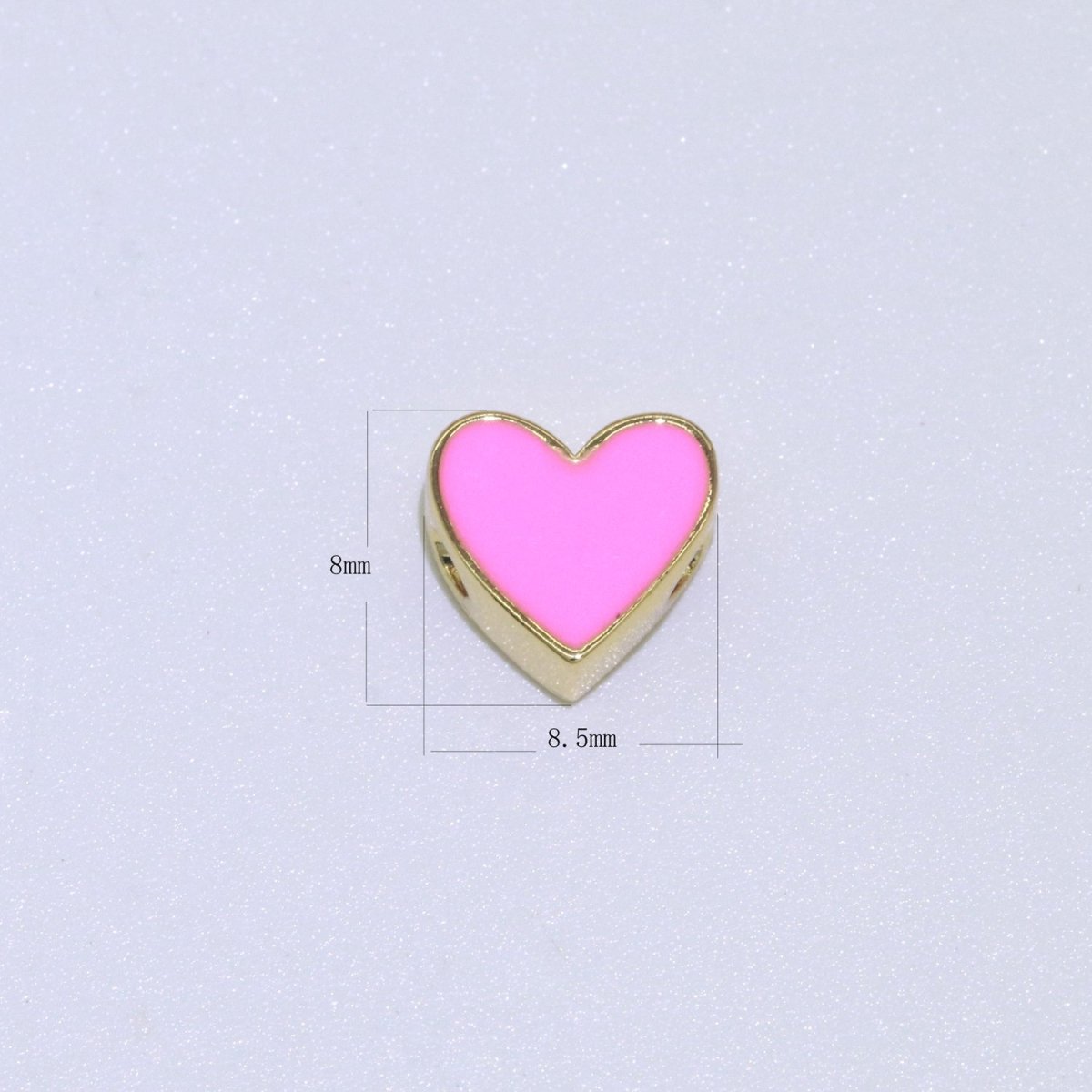 Gold Enamel Spacer Beads, Symbol Beads, Ampersand Beads Heart Star Pink Red Enamel Beads for Bracelet Necklace Component 8mm,10mm B-516 to B-527 - DLUXCA