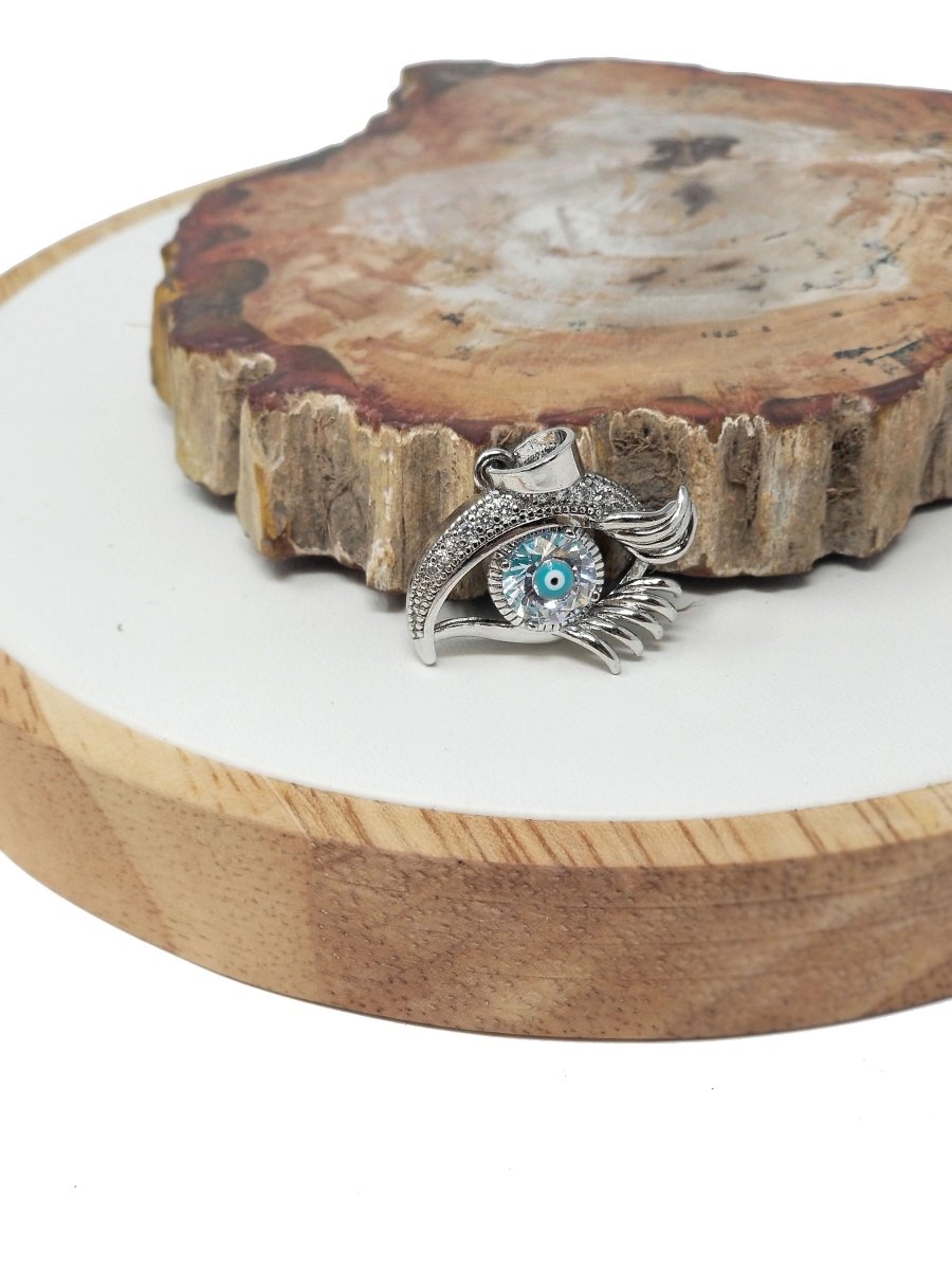 Gold Eyelash Charm | CZ Evil Eye with Lashes | Micro Pave Charm | 18k Gold Fill Evil Eye Eyelash Pendant | DIY Necklace Evil Eye Pendant I-032 - DLUXCA