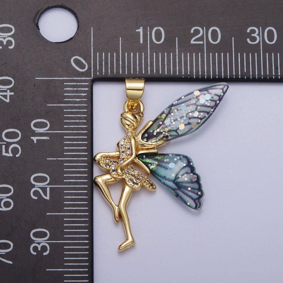 Gold Fairy Pendant Magical Dream Whimsical Charm H-666 H-669 - DLUXCA