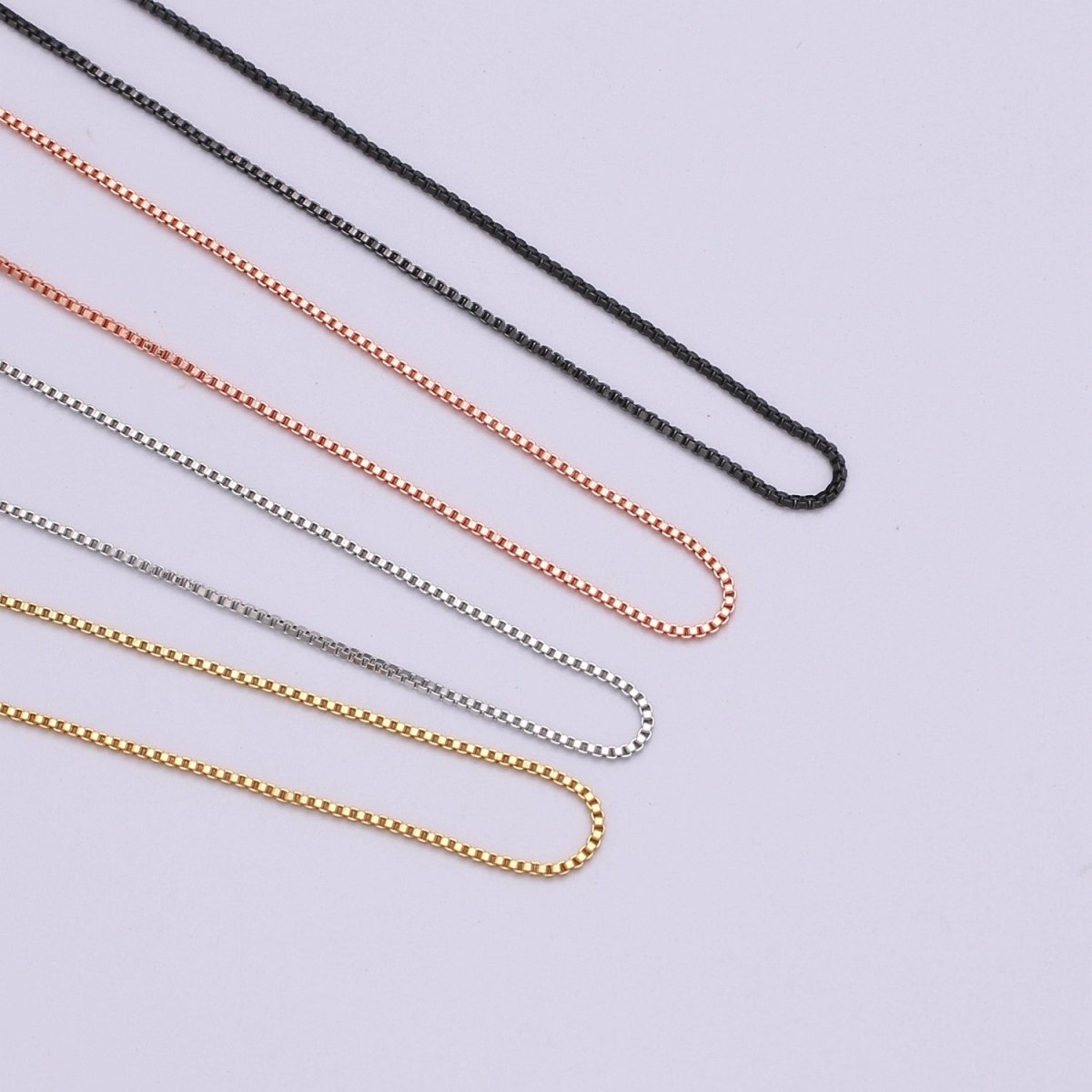 Gold Filled 0.8mm 18.5 inch long Chain with Lobster Clasp For DIY Jewelry Making Chain NECKLACE Supplies Kit L-198~L-201 - DLUXCA