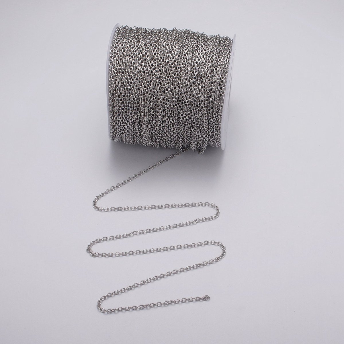 Gold Filled 2.2mm Cable Minimalist Dainty Unfinished Chain by Yard in Gold & Silver | ROLL-1036, ROLL-1099 Clearance Pricing - DLUXCA