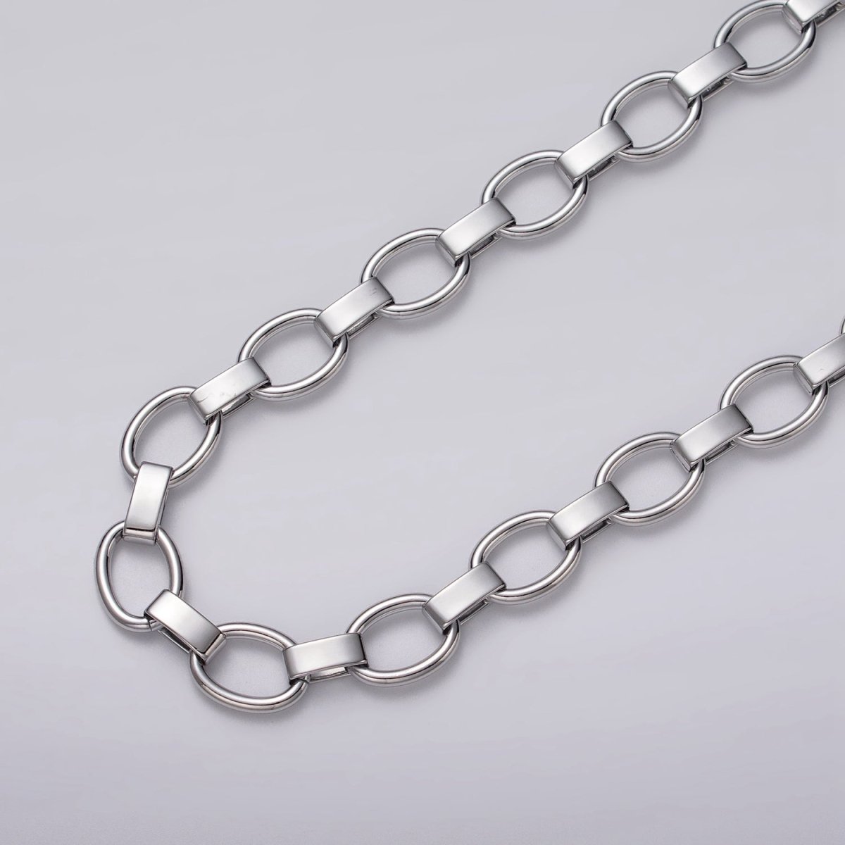 Gold Filled 9.3mm Cable Wide Link Unfinished Chain by Yard in Gold & Silver | ROLL-1092 ROLL-1199 Clearance Pricing - DLUXCA