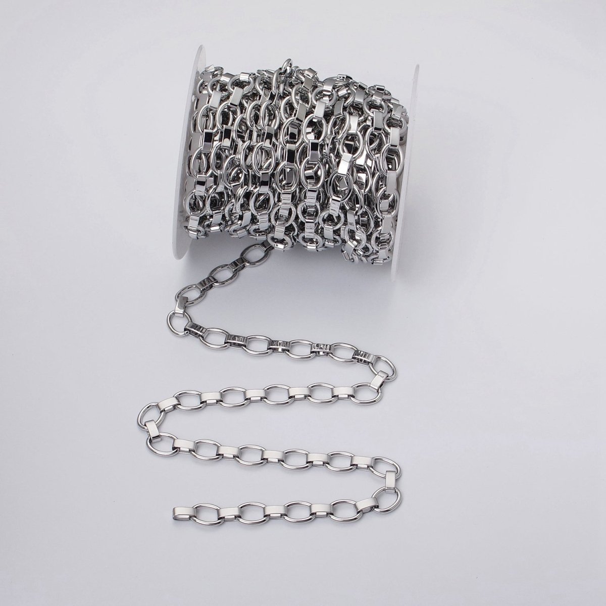 Gold Filled 9.3mm Cable Wide Link Unfinished Chain by Yard in Gold & Silver | ROLL-1092 ROLL-1199 Clearance Pricing - DLUXCA