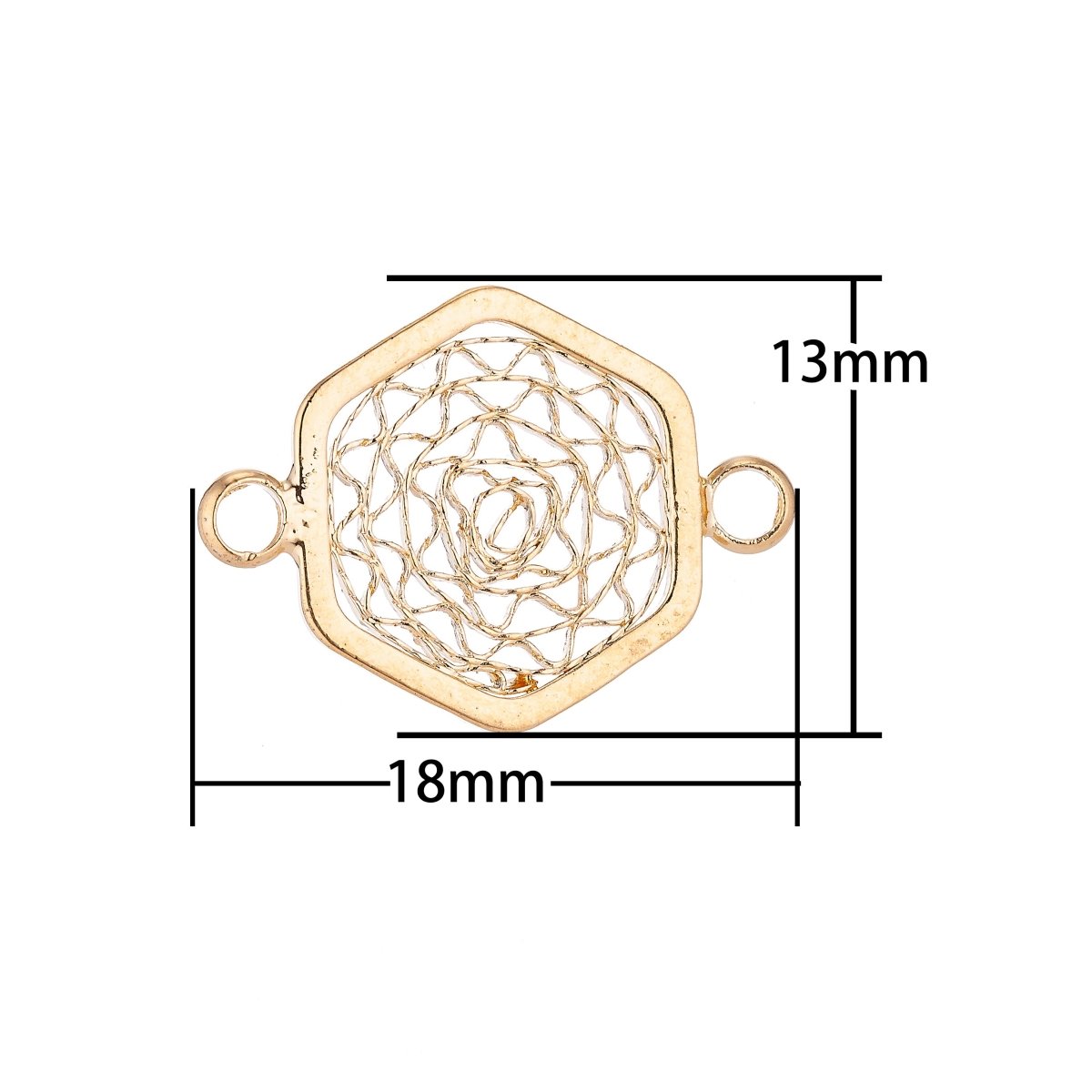 Gold Filled Abstract Connector - F006 - DLUXCA