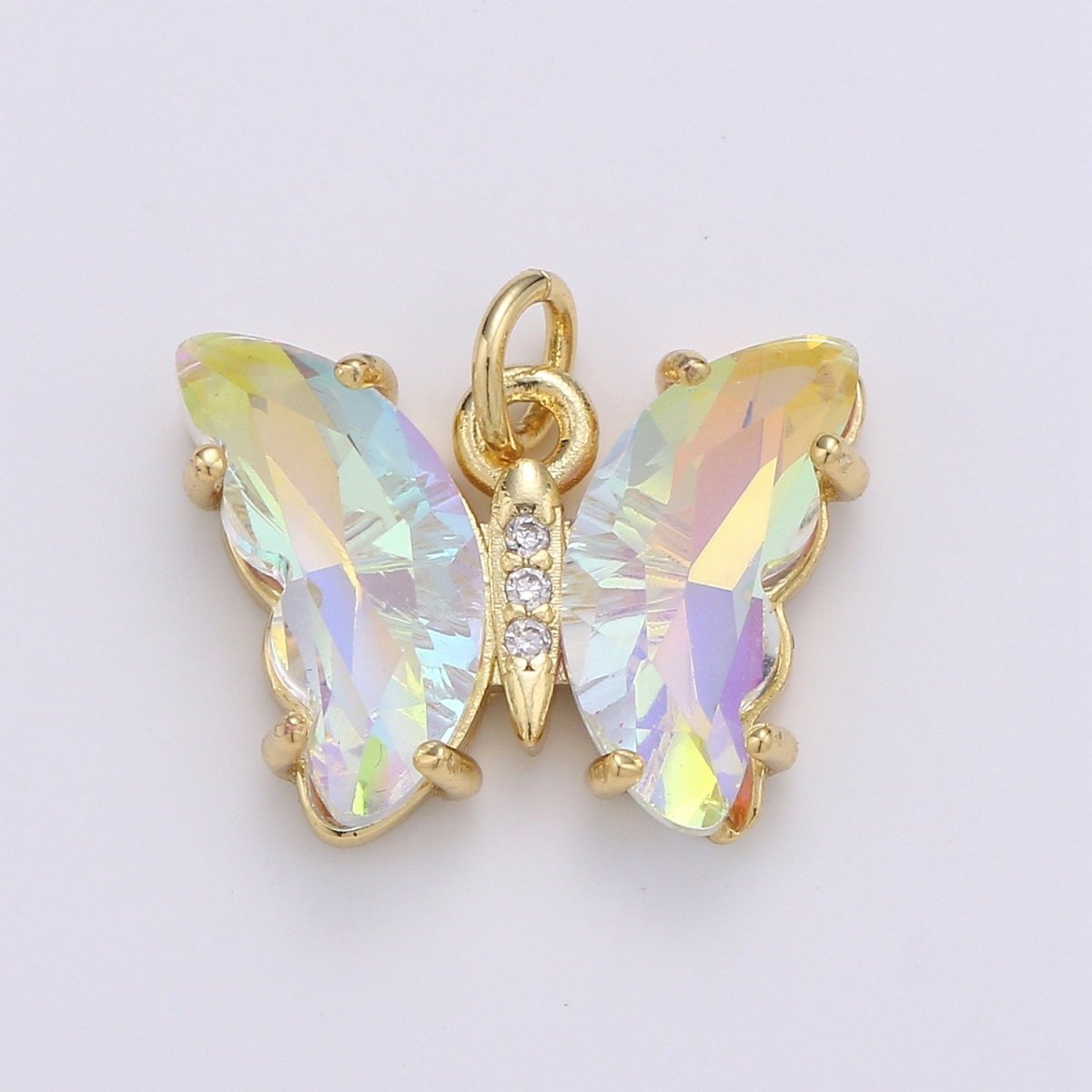 Gold Filled Acrylic Butterfly Charm - D-820-D-826 E-032-E-034 - DLUXCA