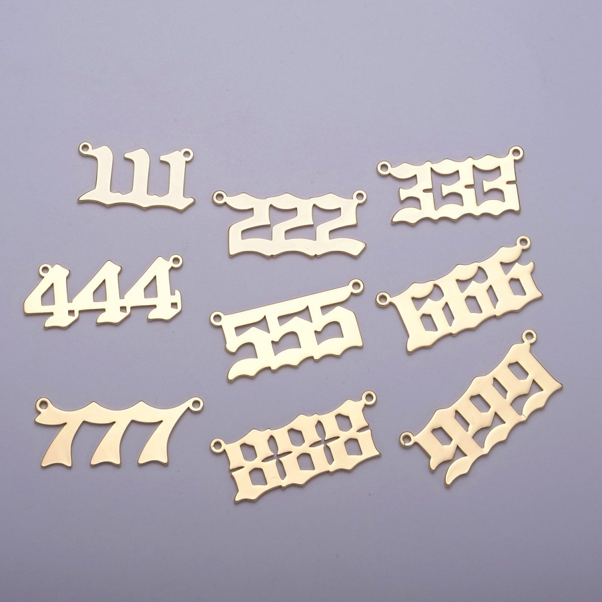 Gold Filled Angel Number Charm Connector Lucky Number for Necklace Bracelet Component F-231 F-261 F-268 F-272 F-277 F-279 F-281 F-283 F-310 - DLUXCA