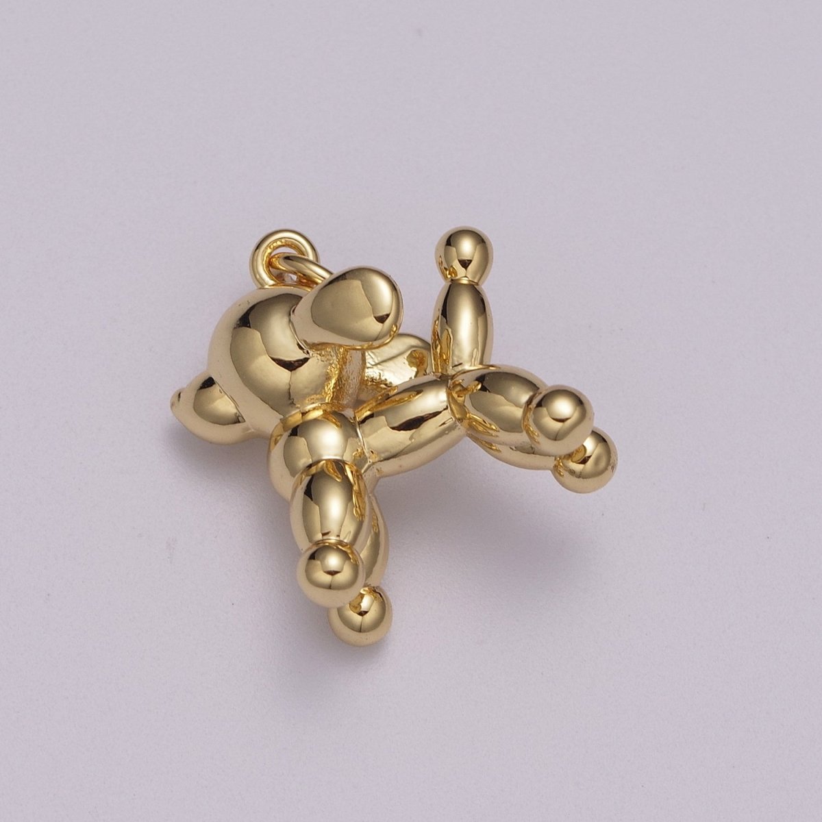 Gold Filled Balloon Dog Charm, 3D Balloon Dog, Animal Balloon Charm, Balloon Animal, Gift for Dog Lover, Funny Charm for Kids, Party Dog M-898 M-899 - DLUXCA