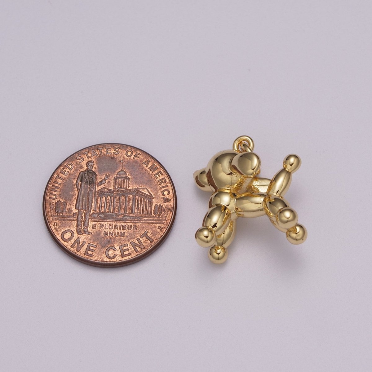 Gold Filled Balloon Dog Charm, 3D Balloon Dog, Animal Balloon Charm, Balloon Animal, Gift for Dog Lover, Funny Charm for Kids, Party Dog M-898 M-899 - DLUXCA