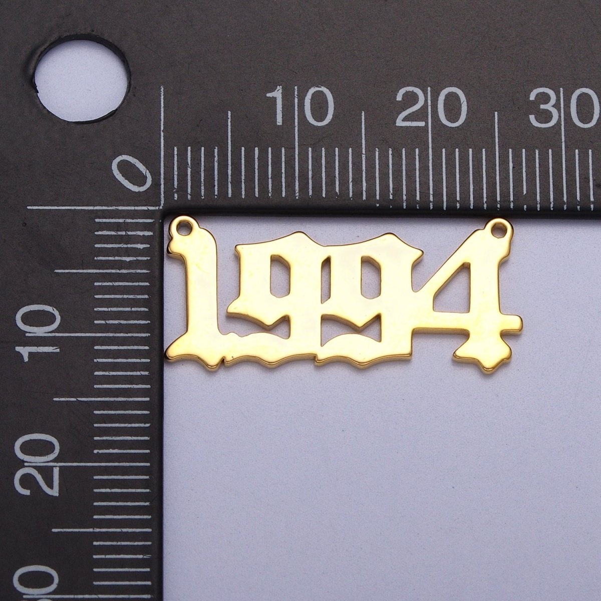Gold Filled Birth Year Charm Connector Birthday Number Anniversary Old English Number Link Connector for Necklace Bracelet Component Y-690 ~ Y-700 - DLUXCA
