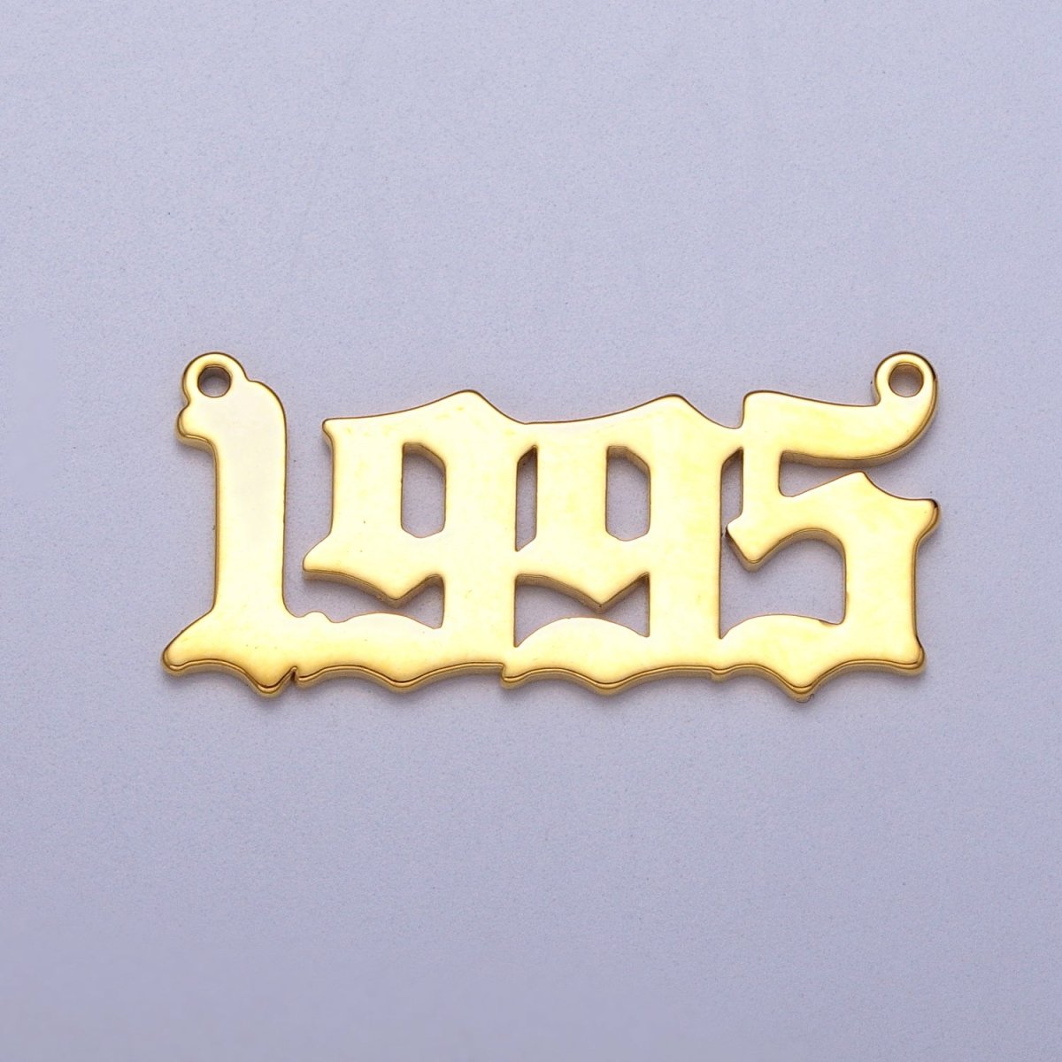 Gold Filled Birth Year Charm Connector Birthday Number Anniversary Old English Number Link Connector for Necklace Bracelet Component Y-690 ~ Y-700 - DLUXCA