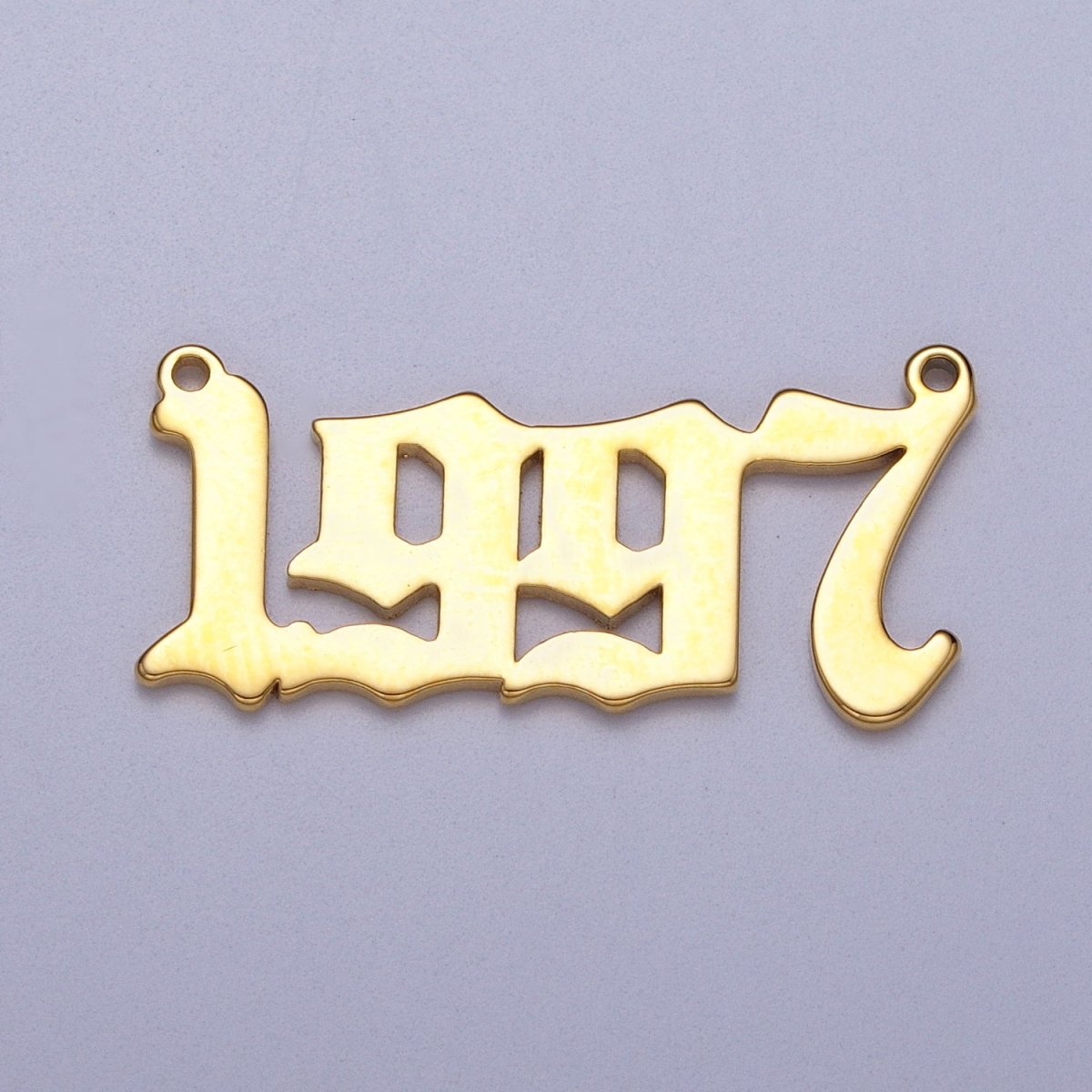 Gold Filled Birth Year Charm Connector Birthday Number Anniversary Old English Number Link Connector for Necklace Bracelet Component Y-690 ~ Y-700 - DLUXCA