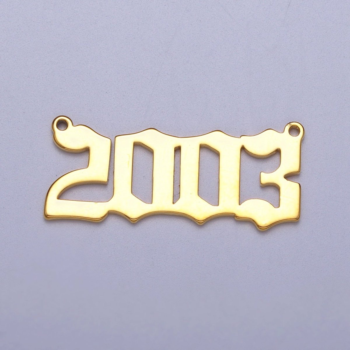 Gold Filled Birth Year Charm Connector Birthday Number Anniversary Old English Number Link Connector for Necklace Bracelet Component Y-690 ~ Y-700 - DLUXCA