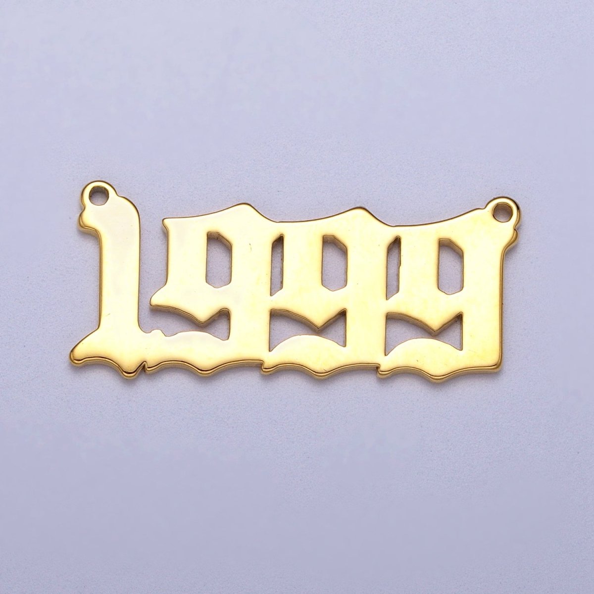 Gold Filled Birth Year Charm Connector Birthday Number Anniversary Old English Number Link Connector for Necklace Bracelet Component Y-690 ~ Y-700 - DLUXCA