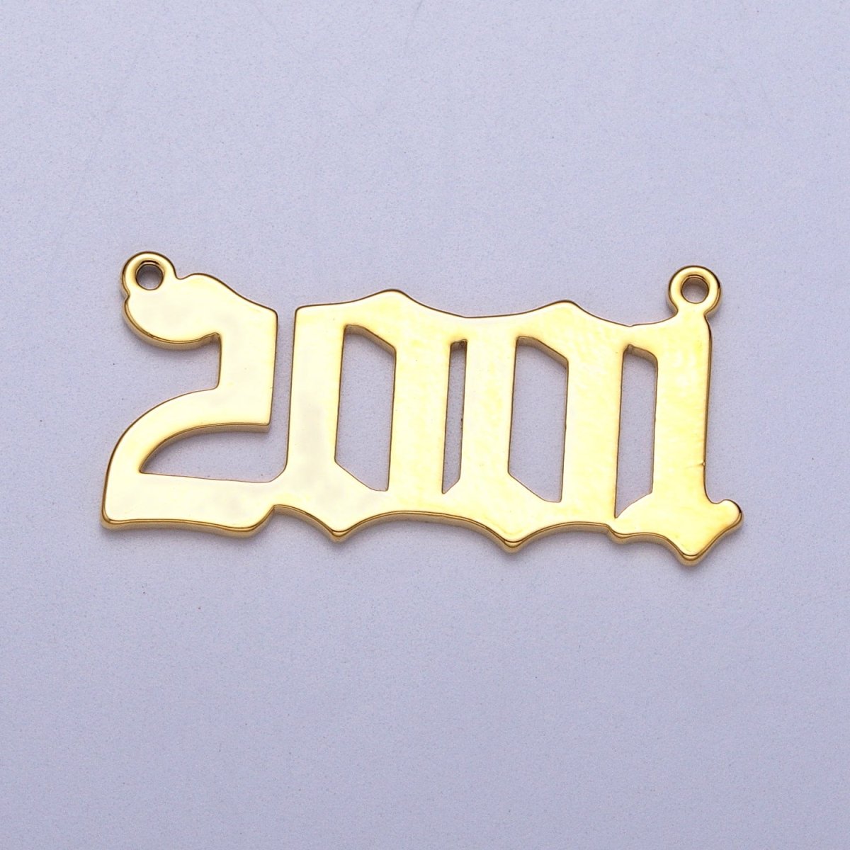 Gold Filled Birth Year Charm Connector Birthday Number Anniversary Old English Number Link Connector for Necklace Bracelet Component Y-690 ~ Y-700 - DLUXCA