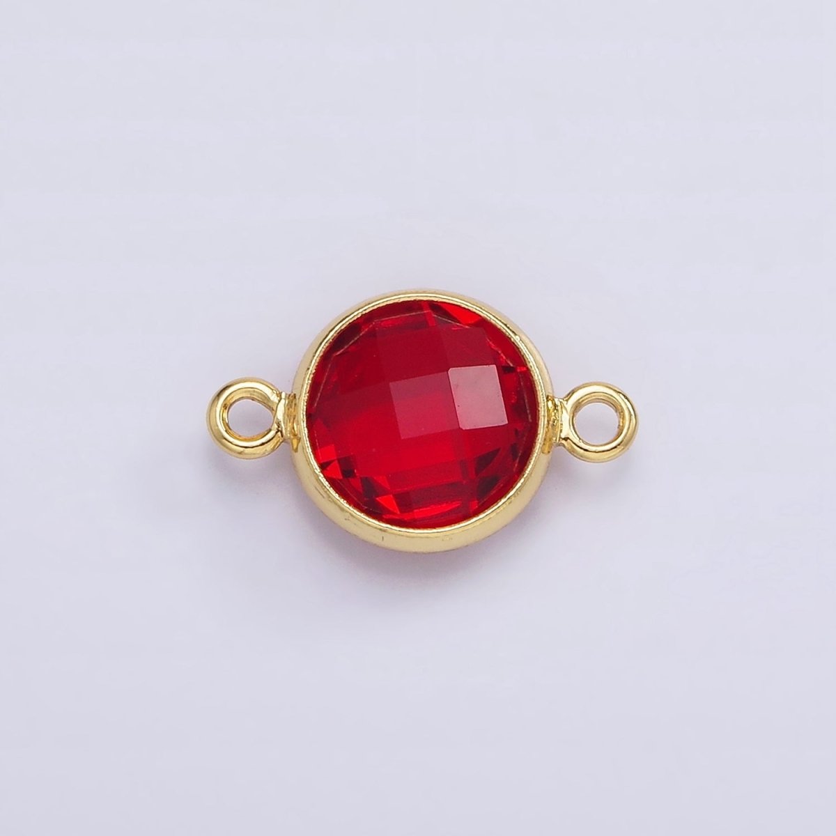 Gold Filled Birthstone CZ Connector Link Connector for Bracelet Necklace School Colors Stone Finding G-766 G-767 - DLUXCA