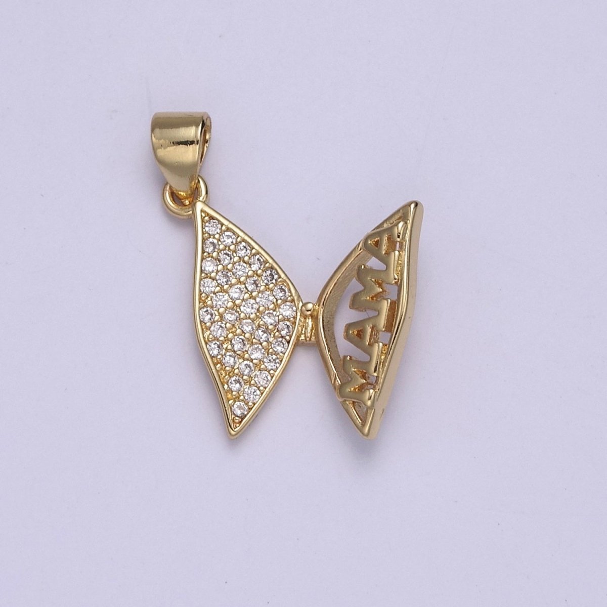 Gold Filled Butterfly charm, gold Mariposa pendant Insect Animal Minimalist Jewelry J-385 - DLUXCA