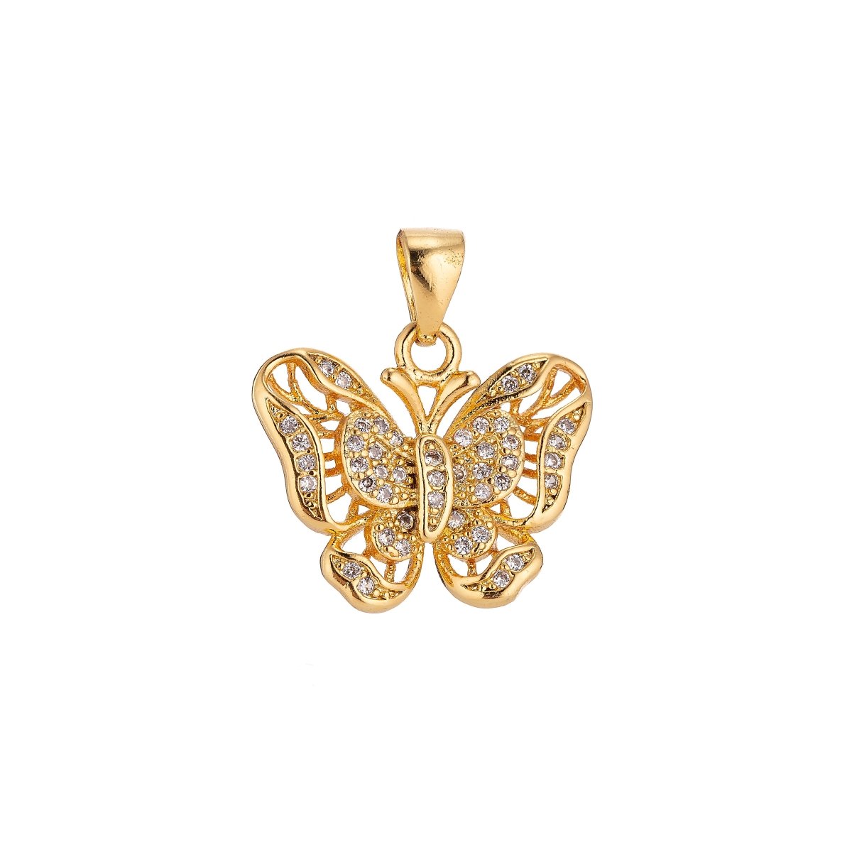 Gold Filled Butterfly Mariposa Pendants H-289 - DLUXCA
